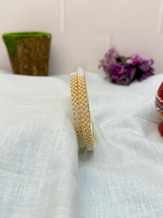 Designer Stone Pearl Bangles 6918 - Mahilas