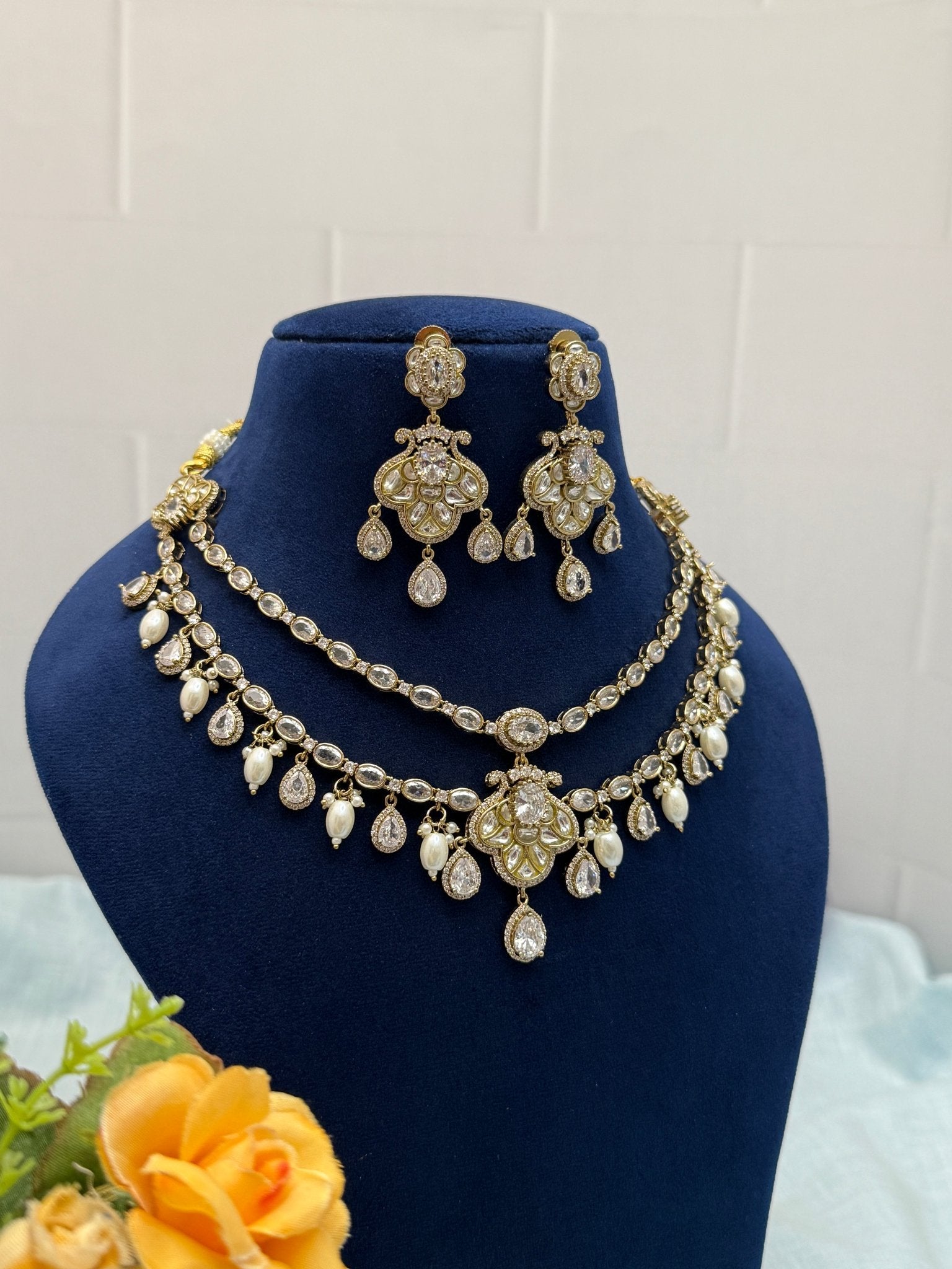 Designer Victorian Kundan Necklace Set 178 - Mahilas