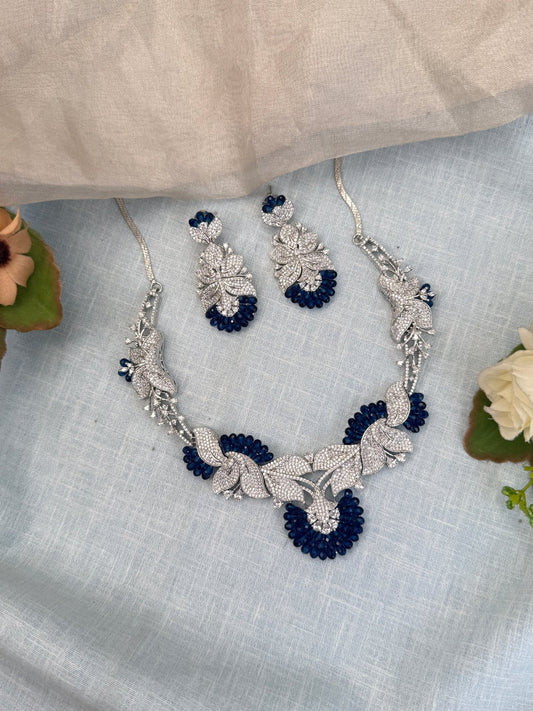 Designer Zircon Stone Short Necklace Set 500 - Mahilas