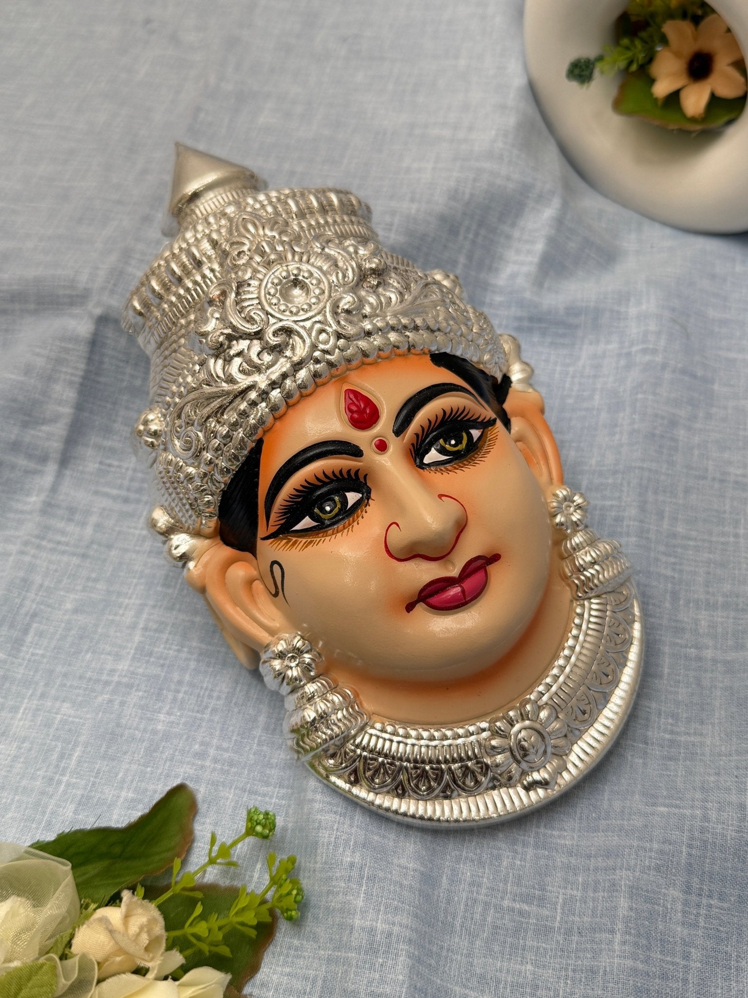 Divine Lakshm Devi Idol Mukhwada 7 inch 40 - Mahilas