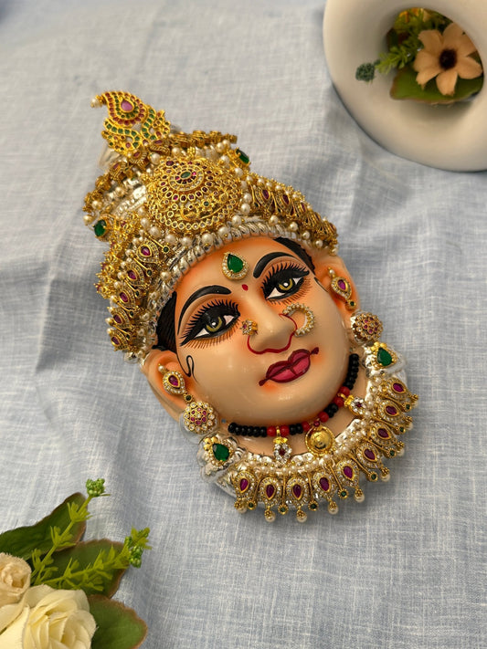 Divine Lakshm Devi Idol Mukhwada 8 inch 26 - Mahilas