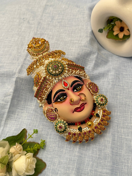 Divine Lakshm Devi Idol Mukhwada 8 inch 27 - Mahilas