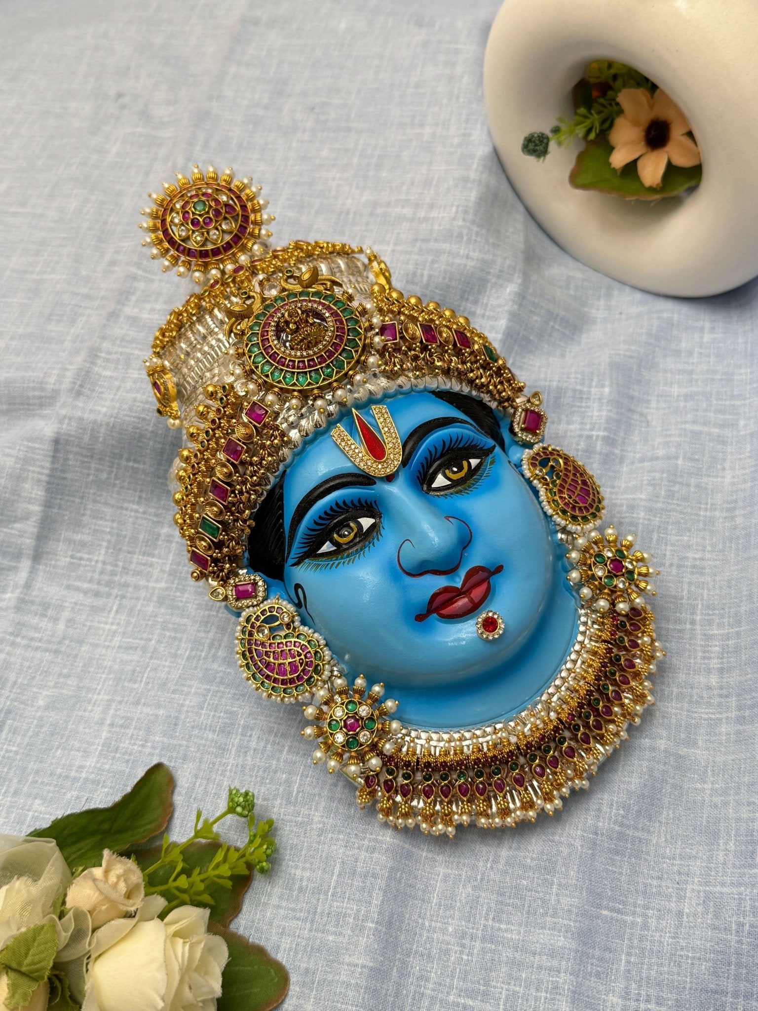 Divine Lakshm Devi Idol Mukhwada 8 inch 32 - Mahilas