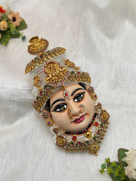 Divine Lakshmi Devi Idol Mukhwada 8 inch 52 - Mahilas