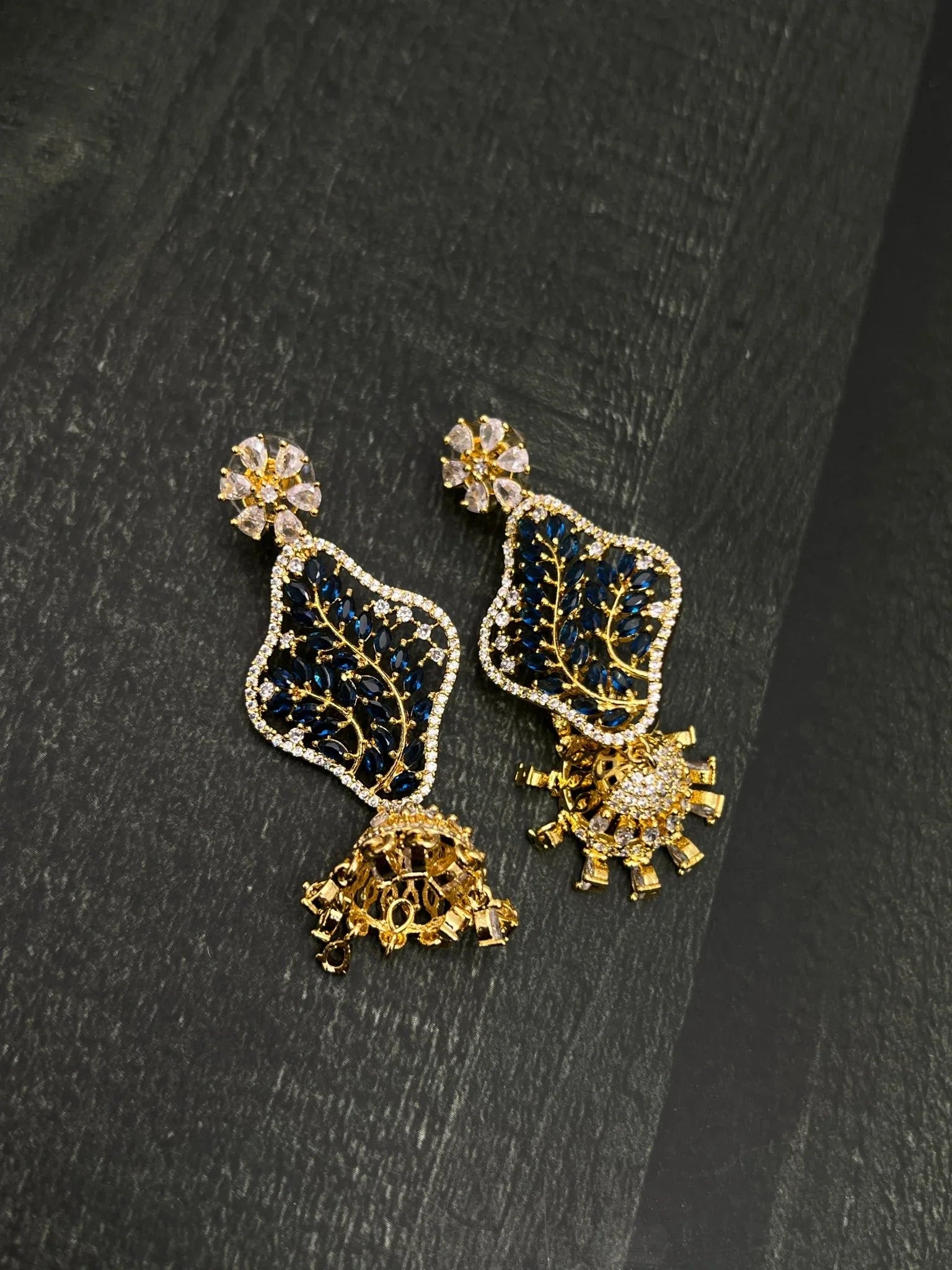 Gold Stone Earring 1438 - Mahilas