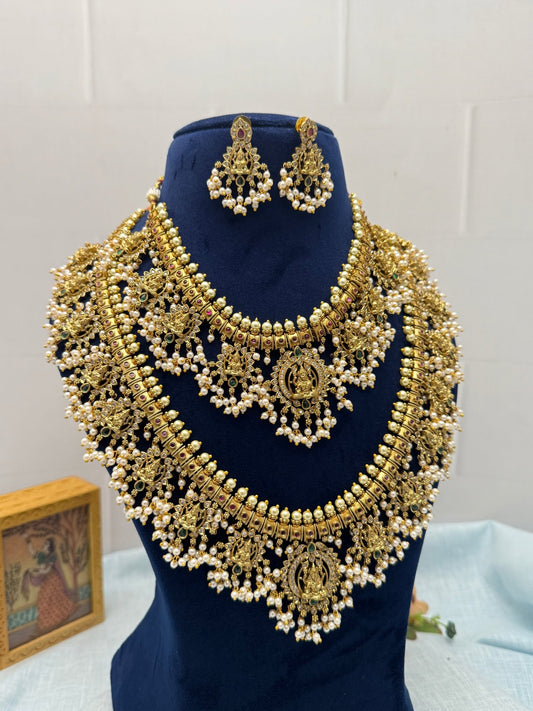 Guttapusalu Antique Necklace Set 415 - Mahilas