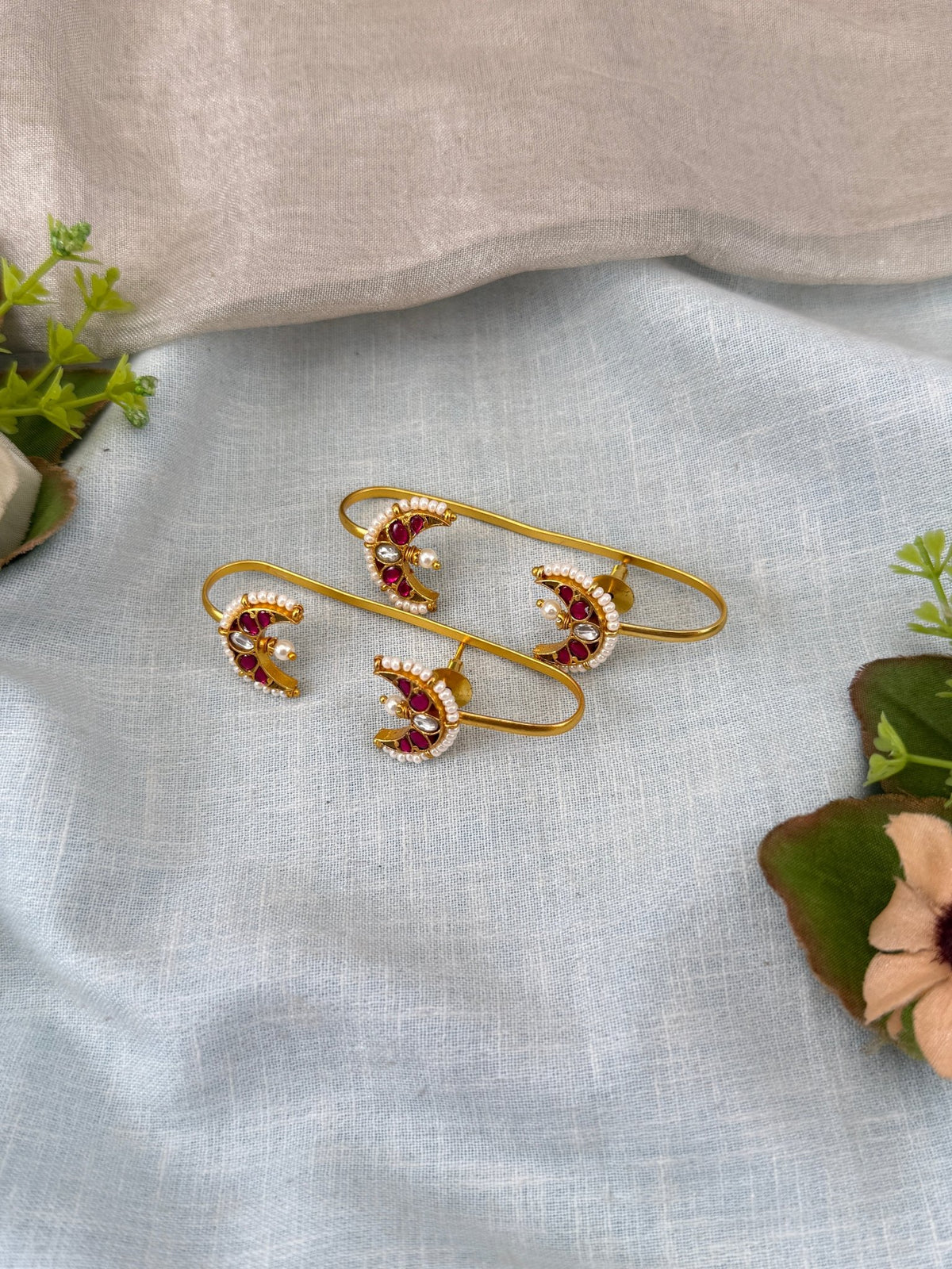 Jadau Kundan Bugadi Earcuff Earrings U045 - Mahilas