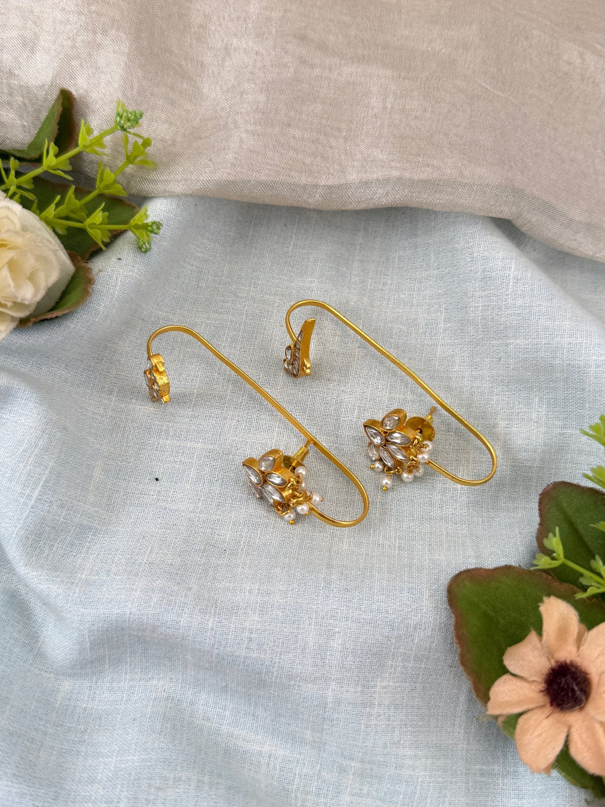 Jadau Kundan Bugadi Earcuff Earrings U048 - Mahilas