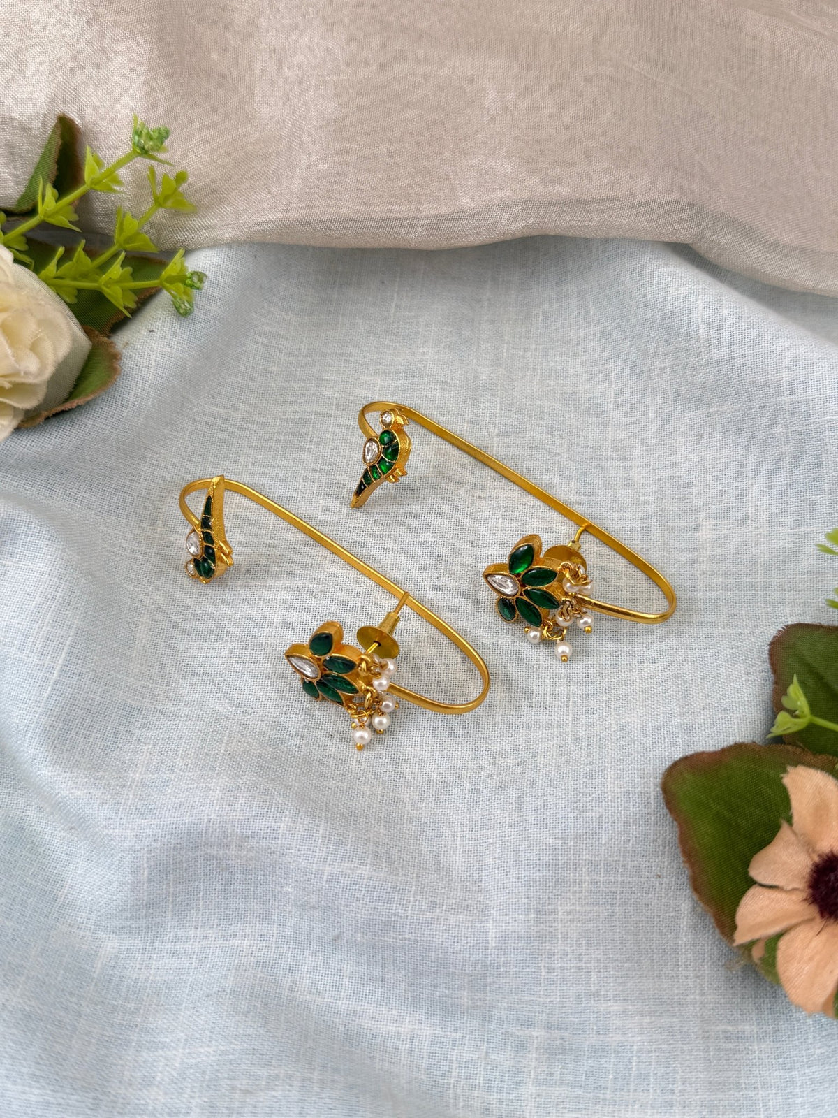Jadau Kundan Bugadi Earcuff Earrings U049 - Mahilas