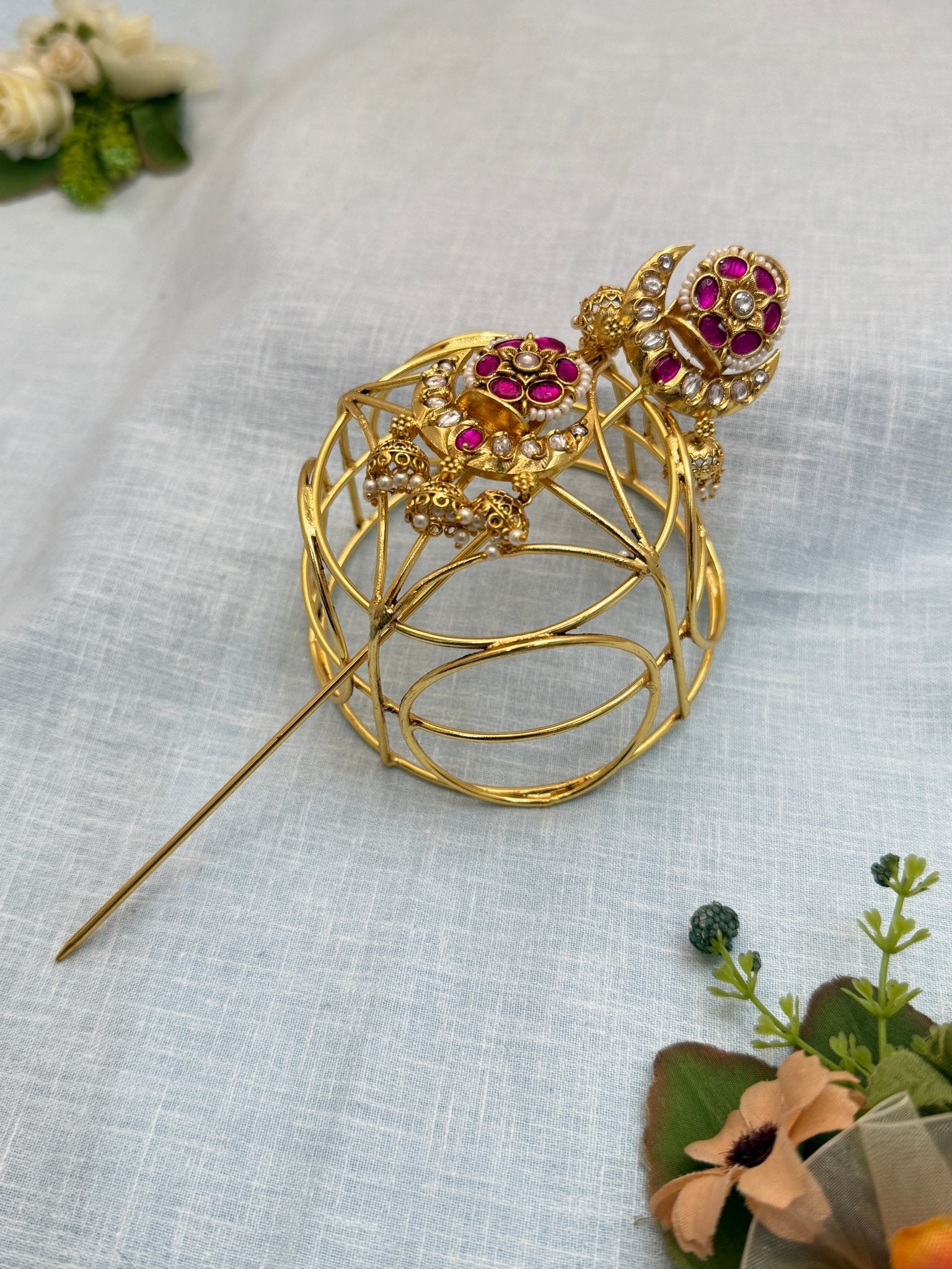 Jadau Kundan Bun Jadebille 0801 - Mahilas