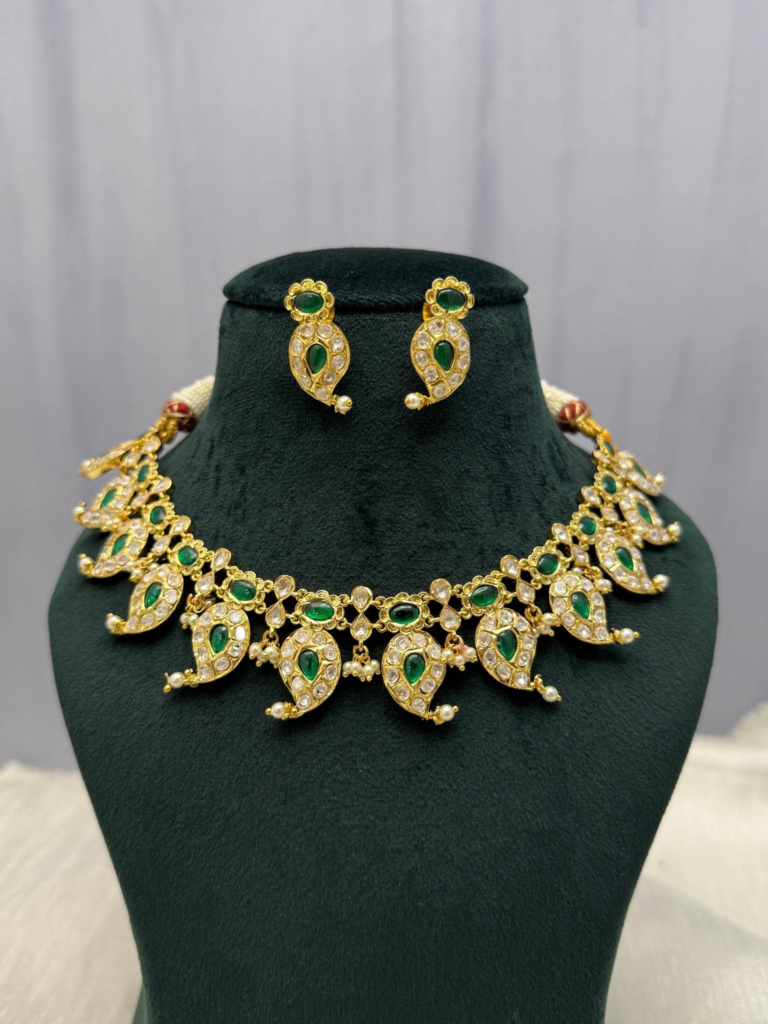 Jadau Kundan Choker Necklace Set 324 - Mahilas