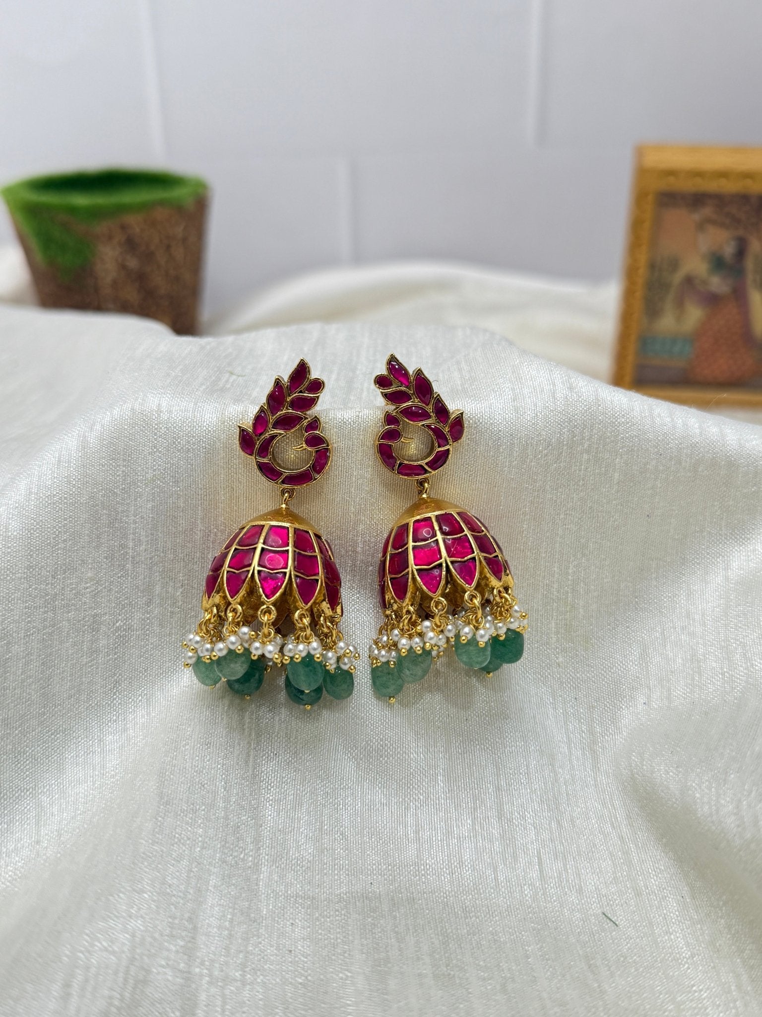 Jadau Kundan Earrings 1139 - Mahilas