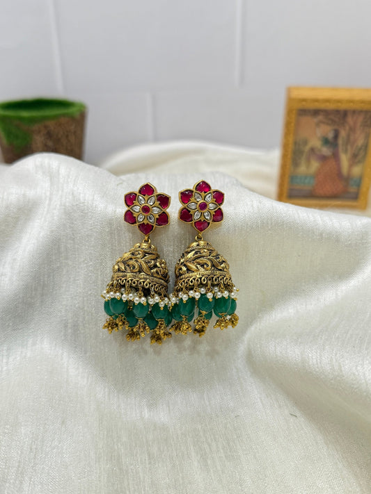 Jadau Kundan Earrings 1142 - Mahilas
