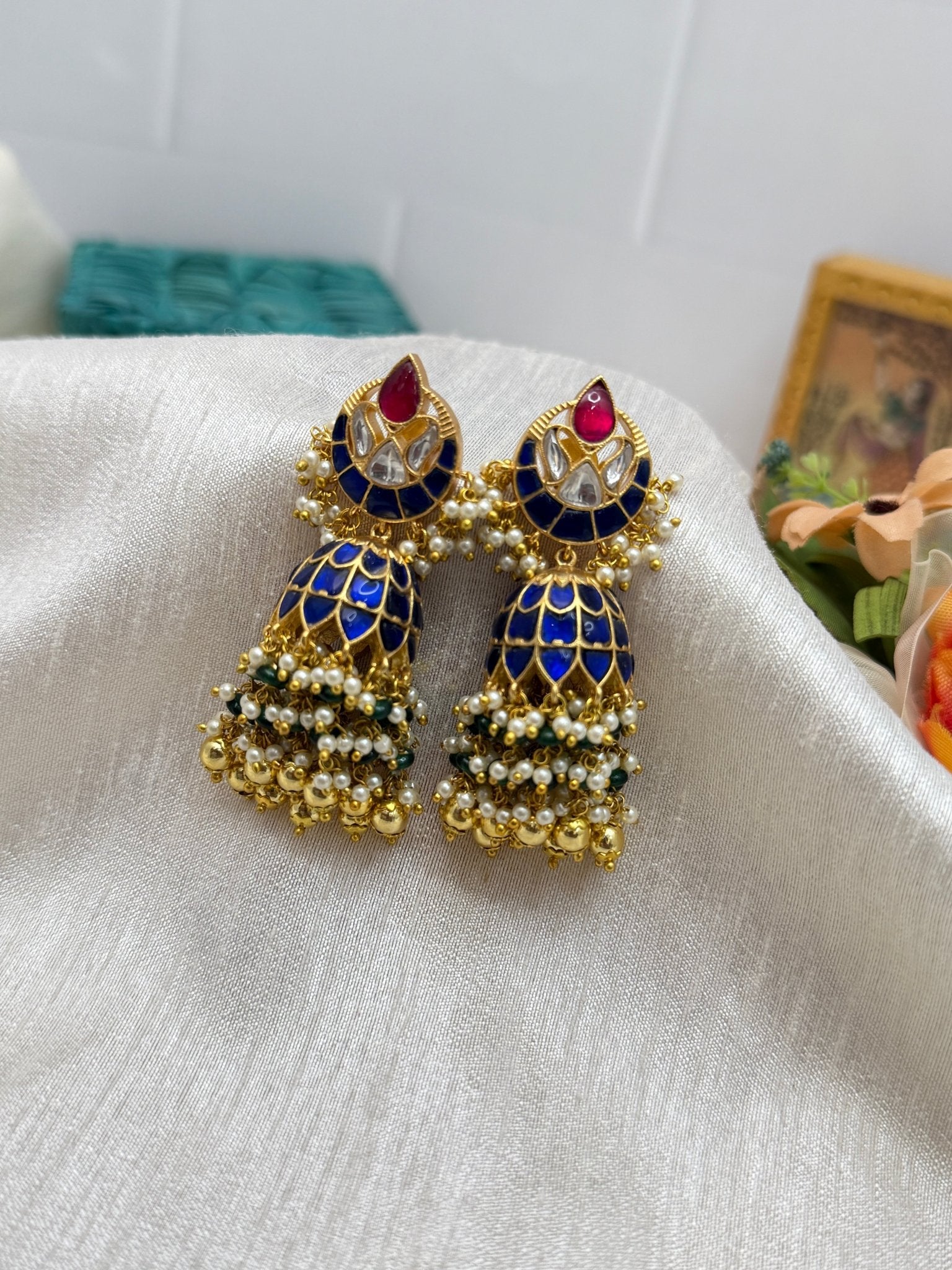 Jadau Kundan Earrings 1171 - Mahilas