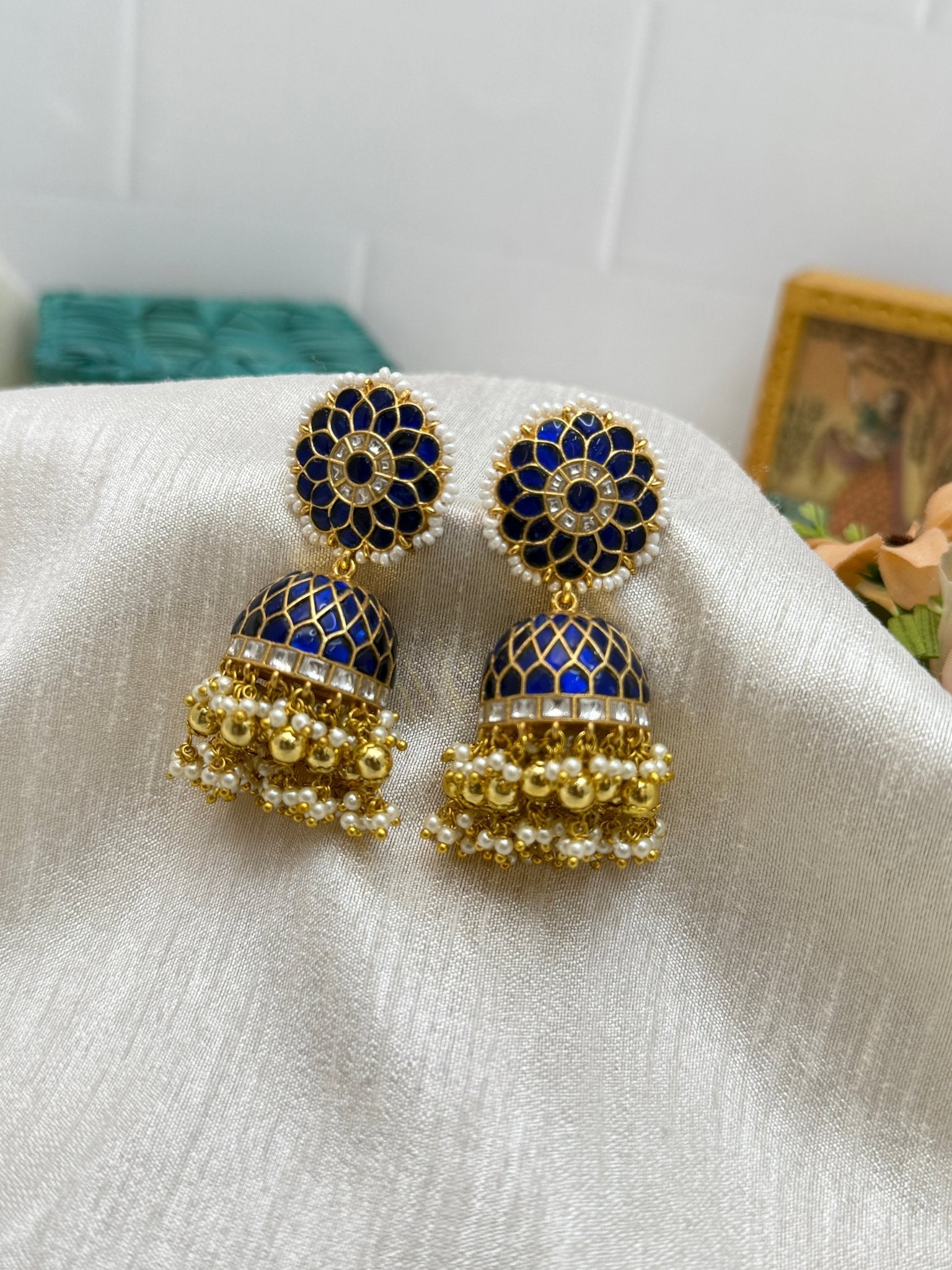 Jadau Kundan Earrings 1172 - Mahilas
