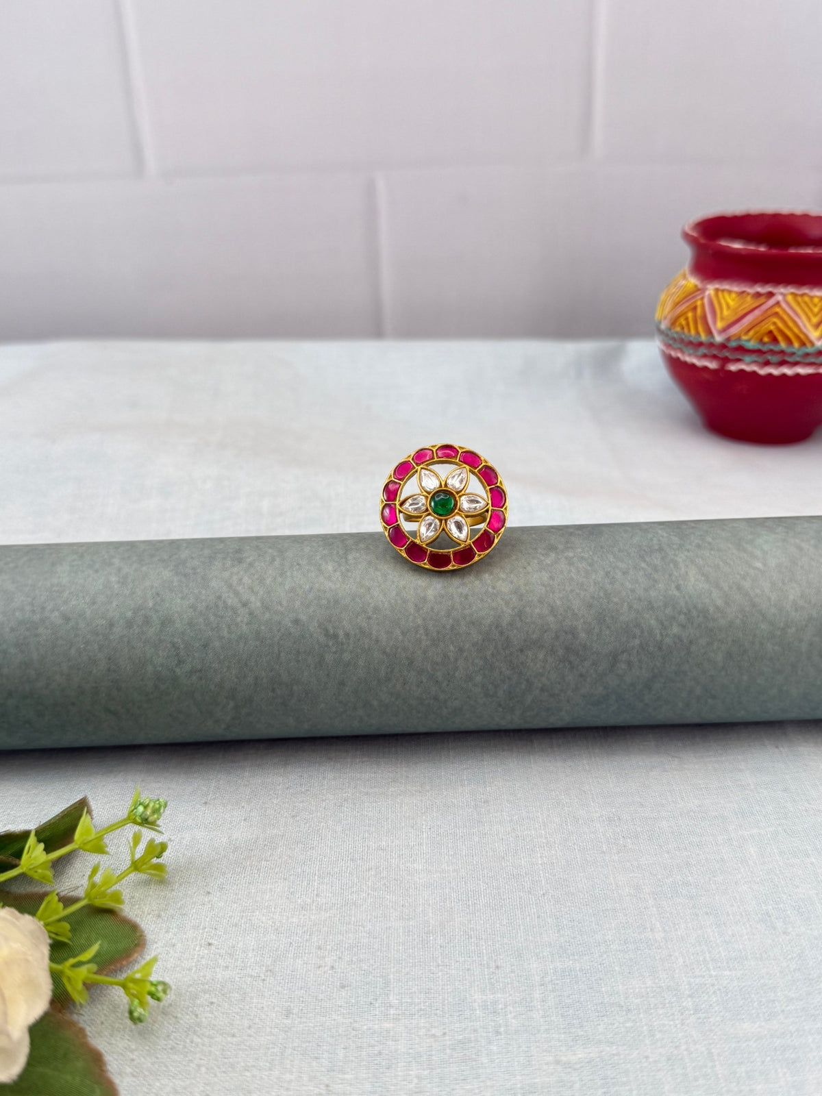 Jadau Kundan Finger Ring | - Mahilas