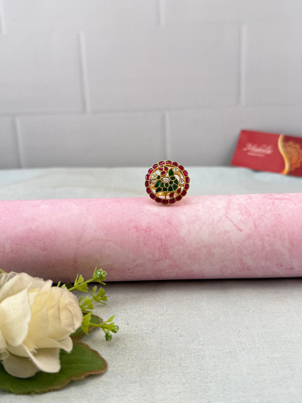 Jadau Kundan Finger Ring | F000656 - Mahilas