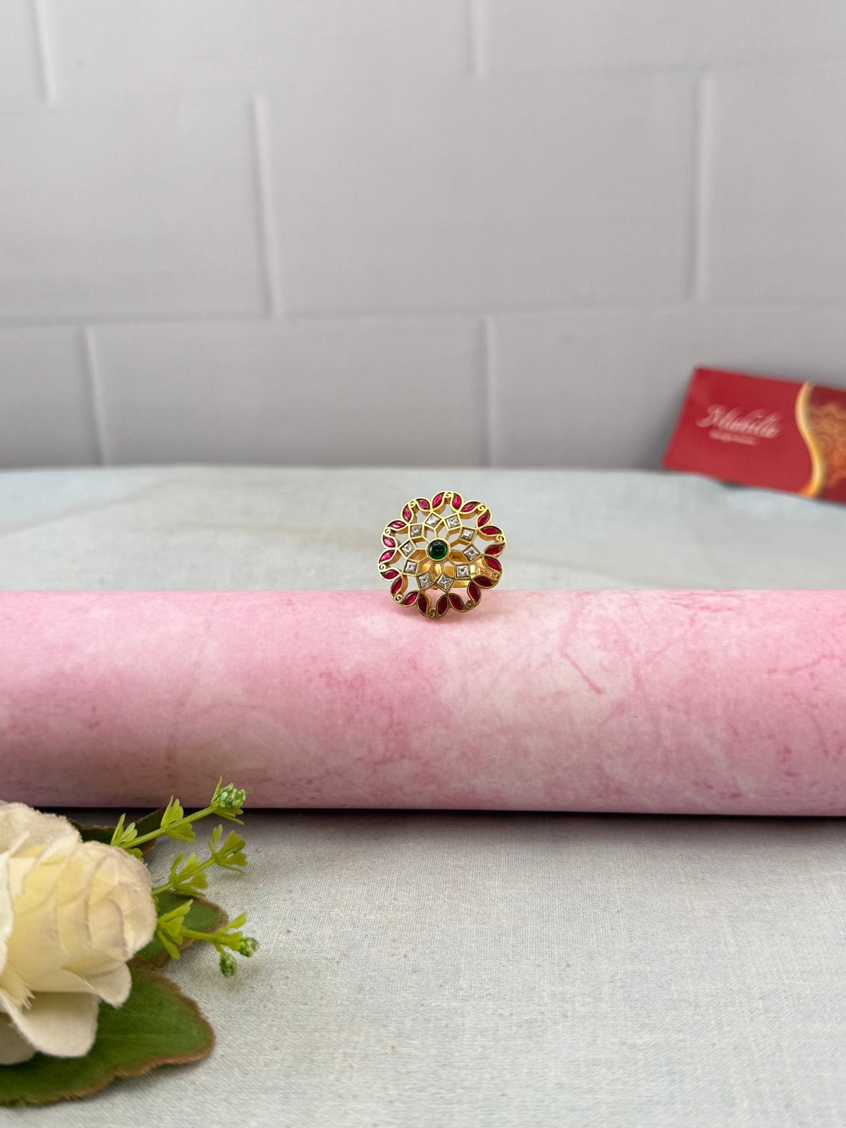 Jadau Kundan Finger Ring | F0057 - Mahilas