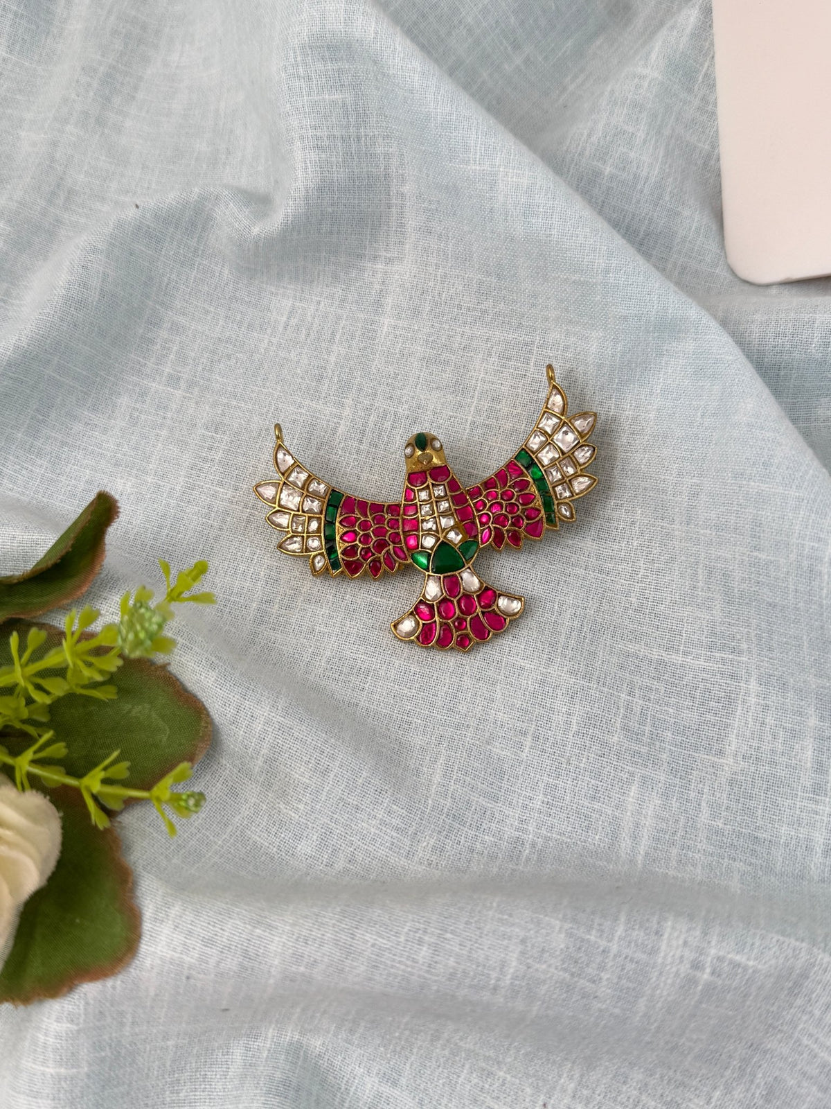 Jadau Kundan Gandaberunda Pendant| P0123 - Mahilas