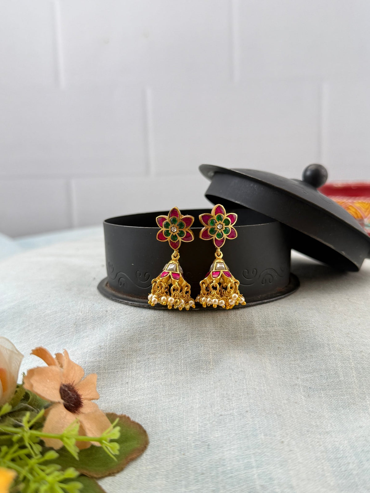 Jadau Kundan Hanging Earring | E0087 - Mahilas