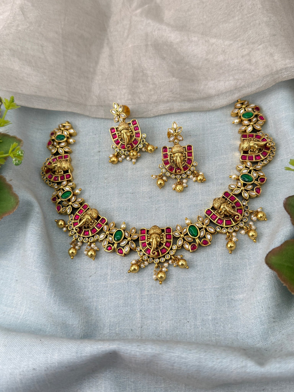 Jadau Kundan Kanti Necklace Set | 002 - Mahilas