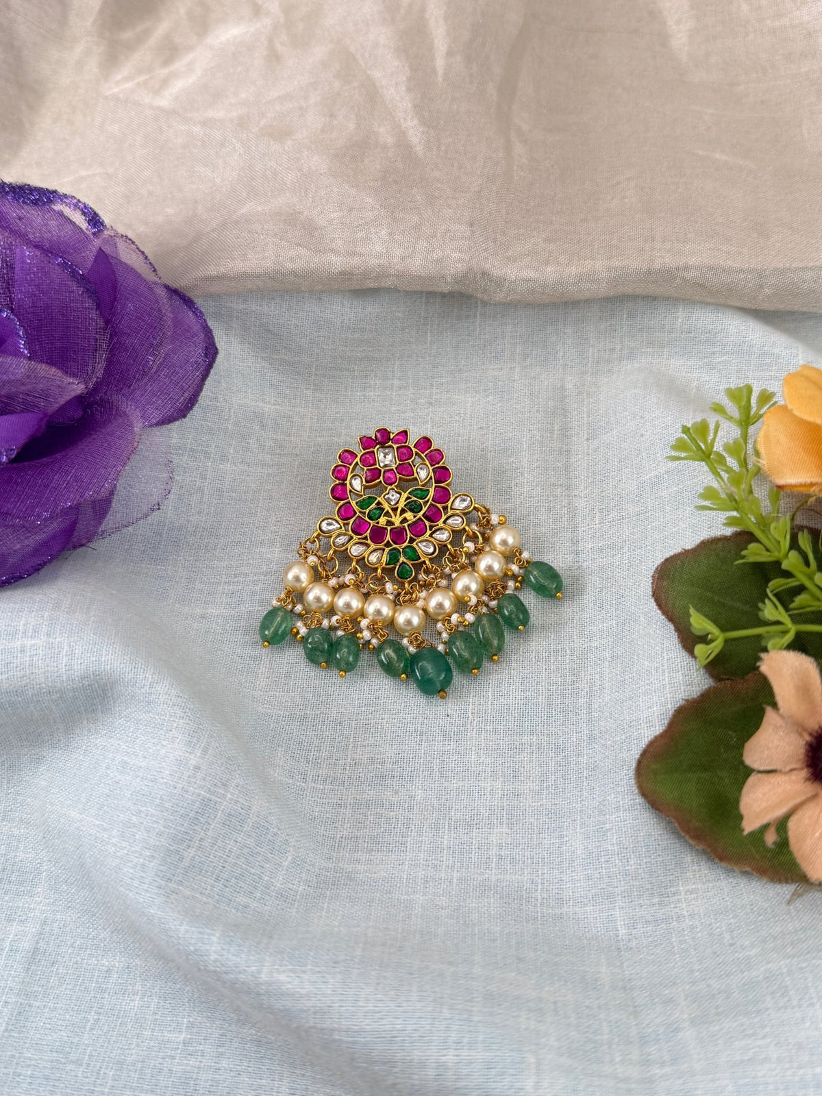 Jadau Kundan Pendant P0034 - Mahilas