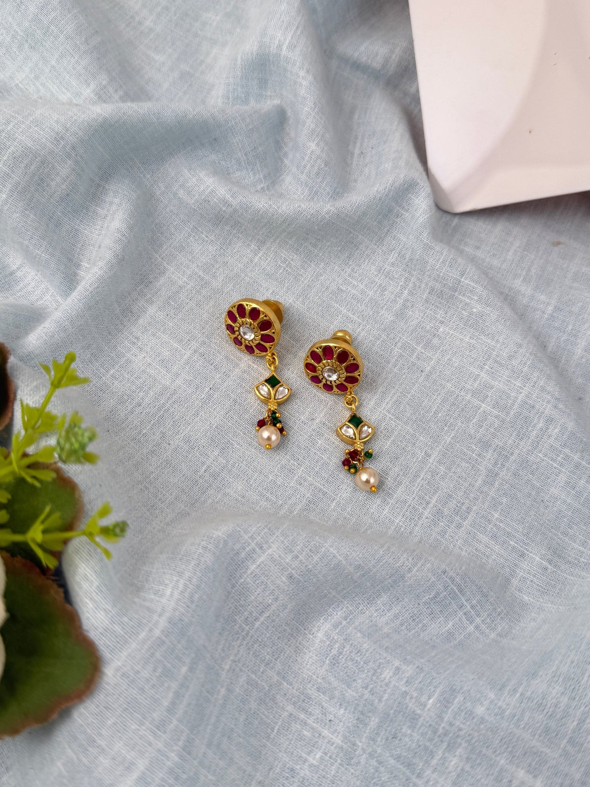 Jadau Kundan Royal Earrings | E0497 - Mahilas
