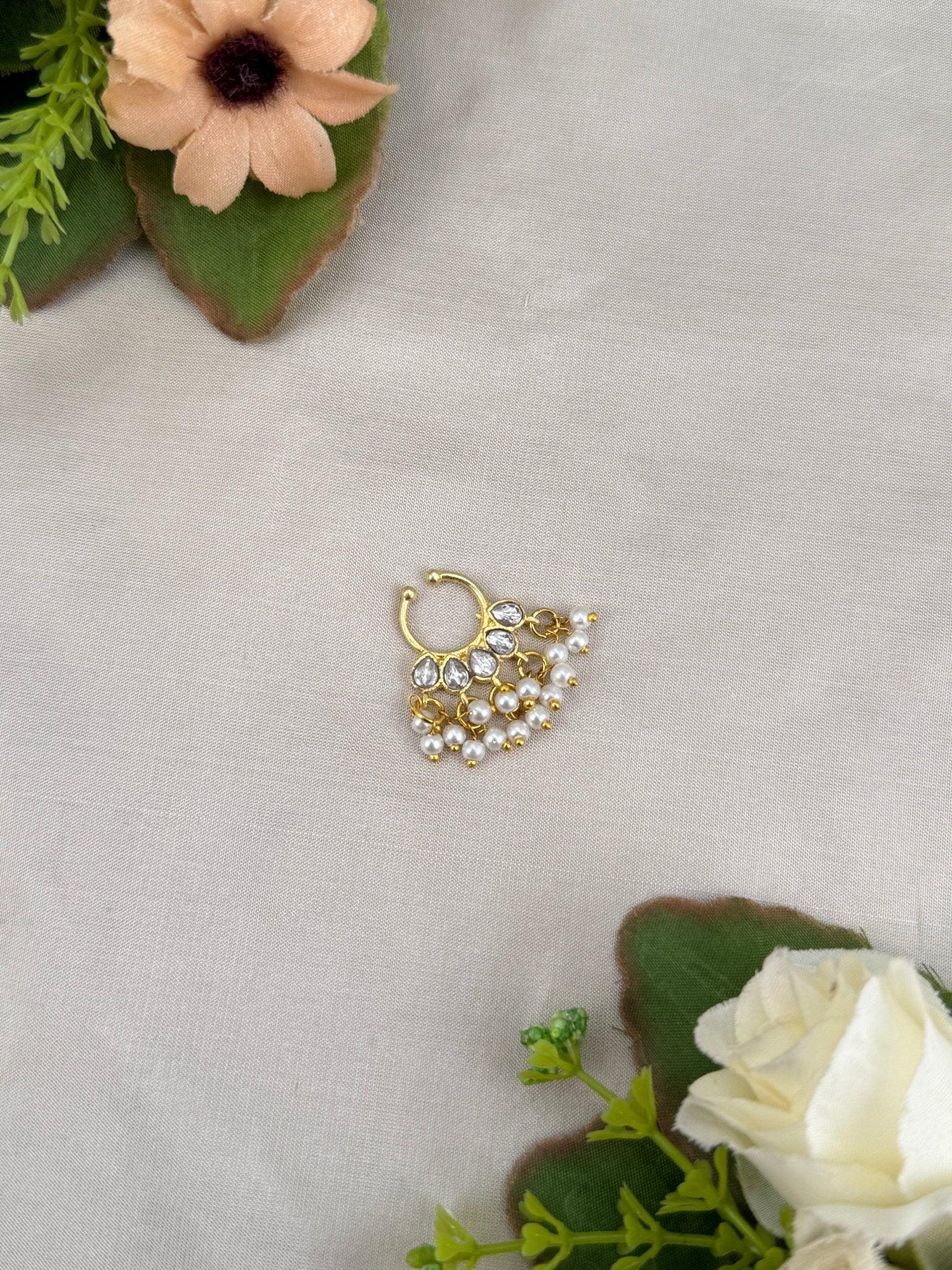 Jadau Kundan Septum Nose Rings 61 - Mahilas