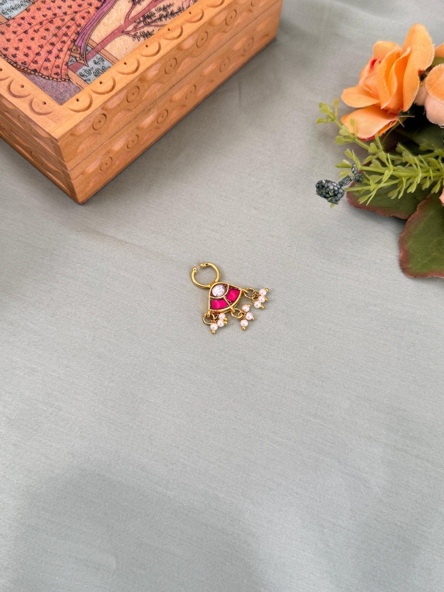 Jadau Kundan Septum Nose RIngs 75 - Mahilas