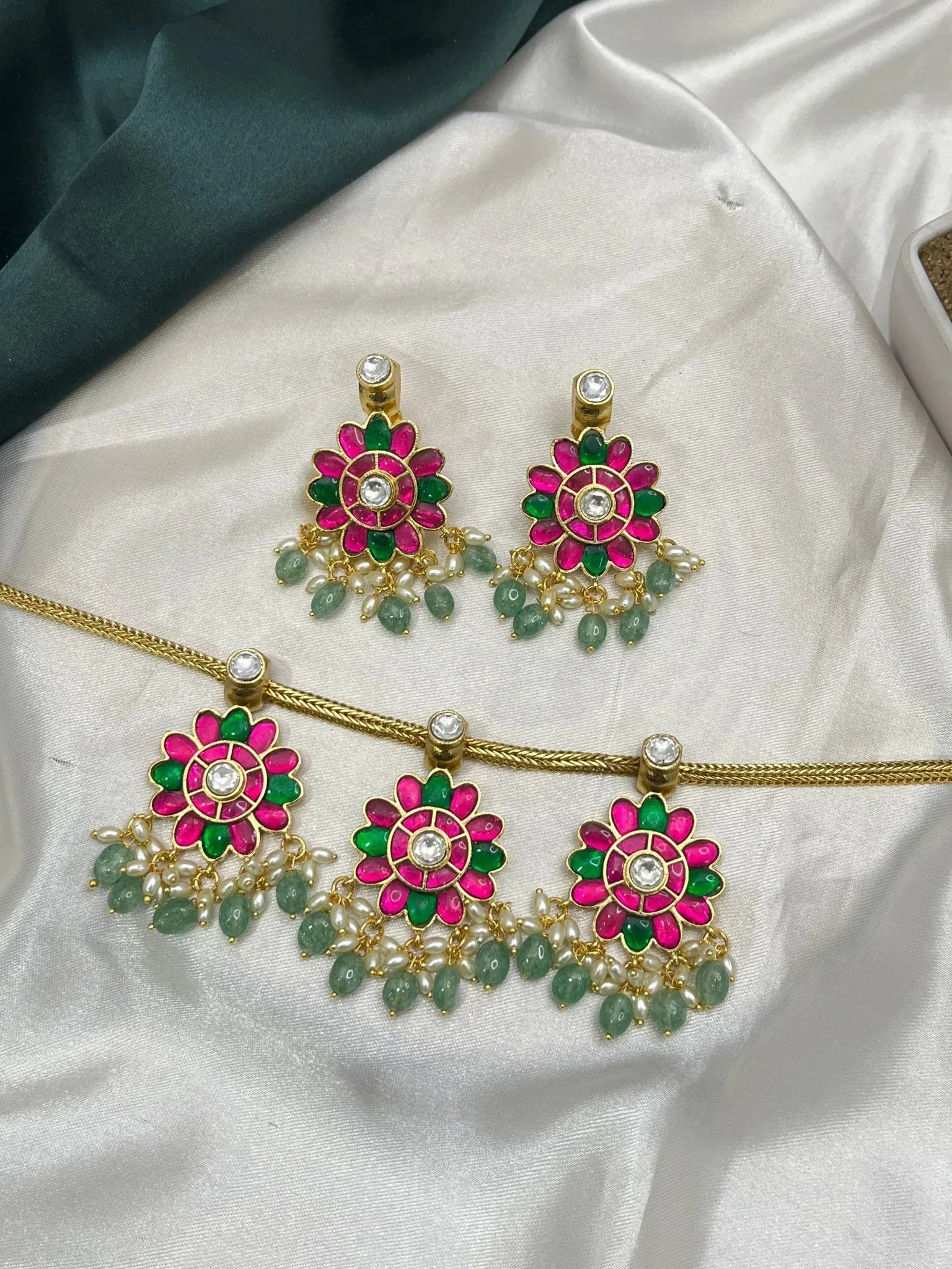 Jadau Necklace Set 081 - Mahilas