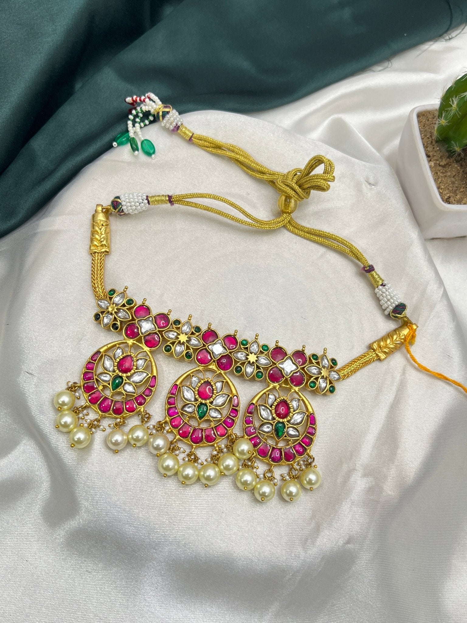 Jadau Necklace Set 090 - Mahilas