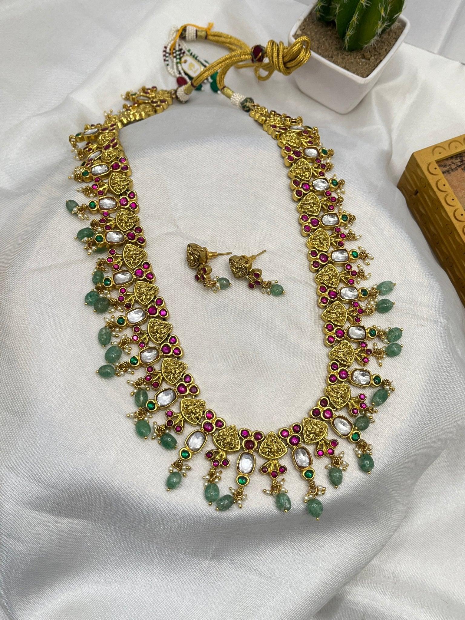 Jadau Necklace Set 102 - Mahilas