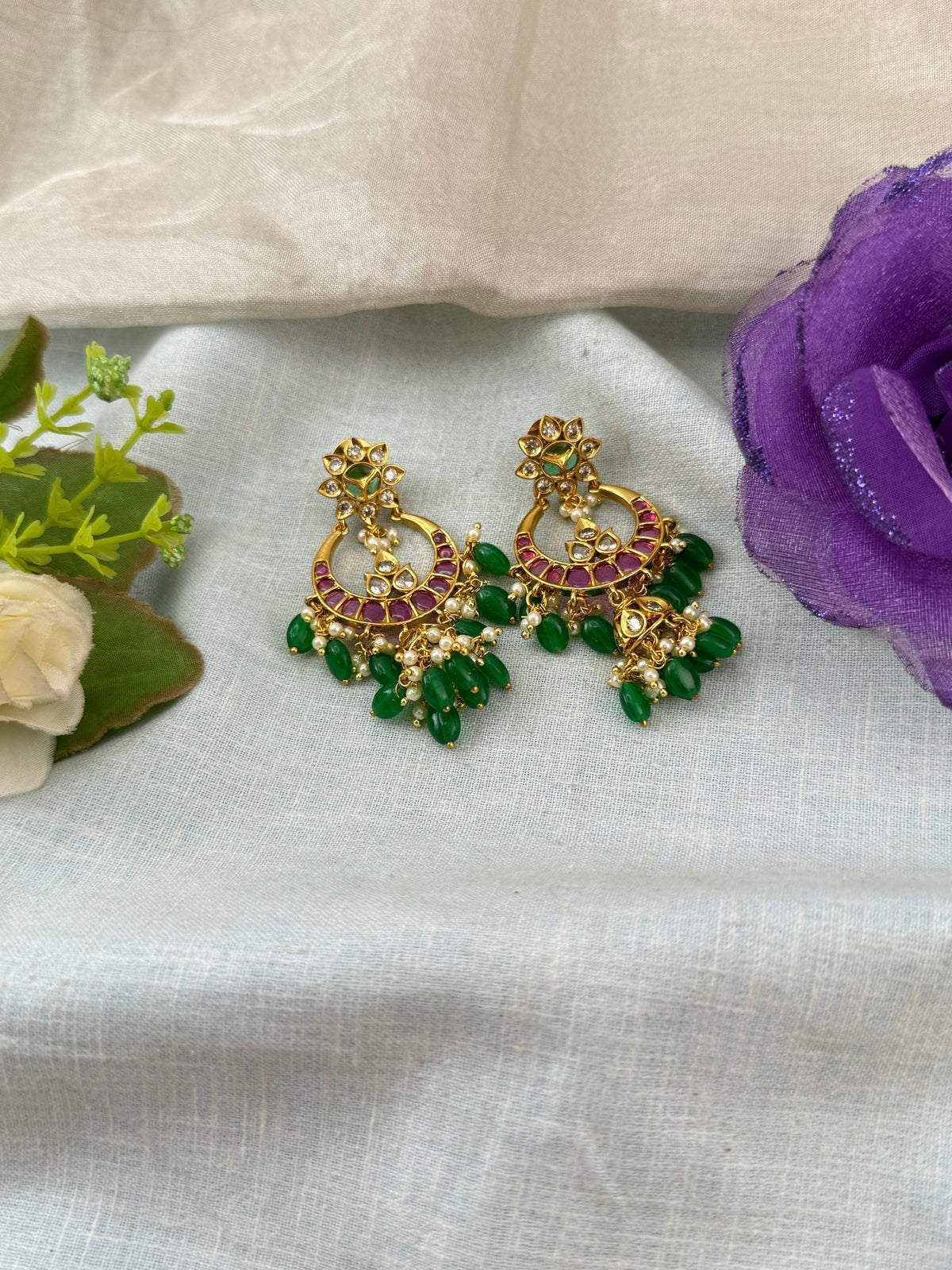Jadu Kundan Chandra Hanging Earring | 009 - Mahilas
