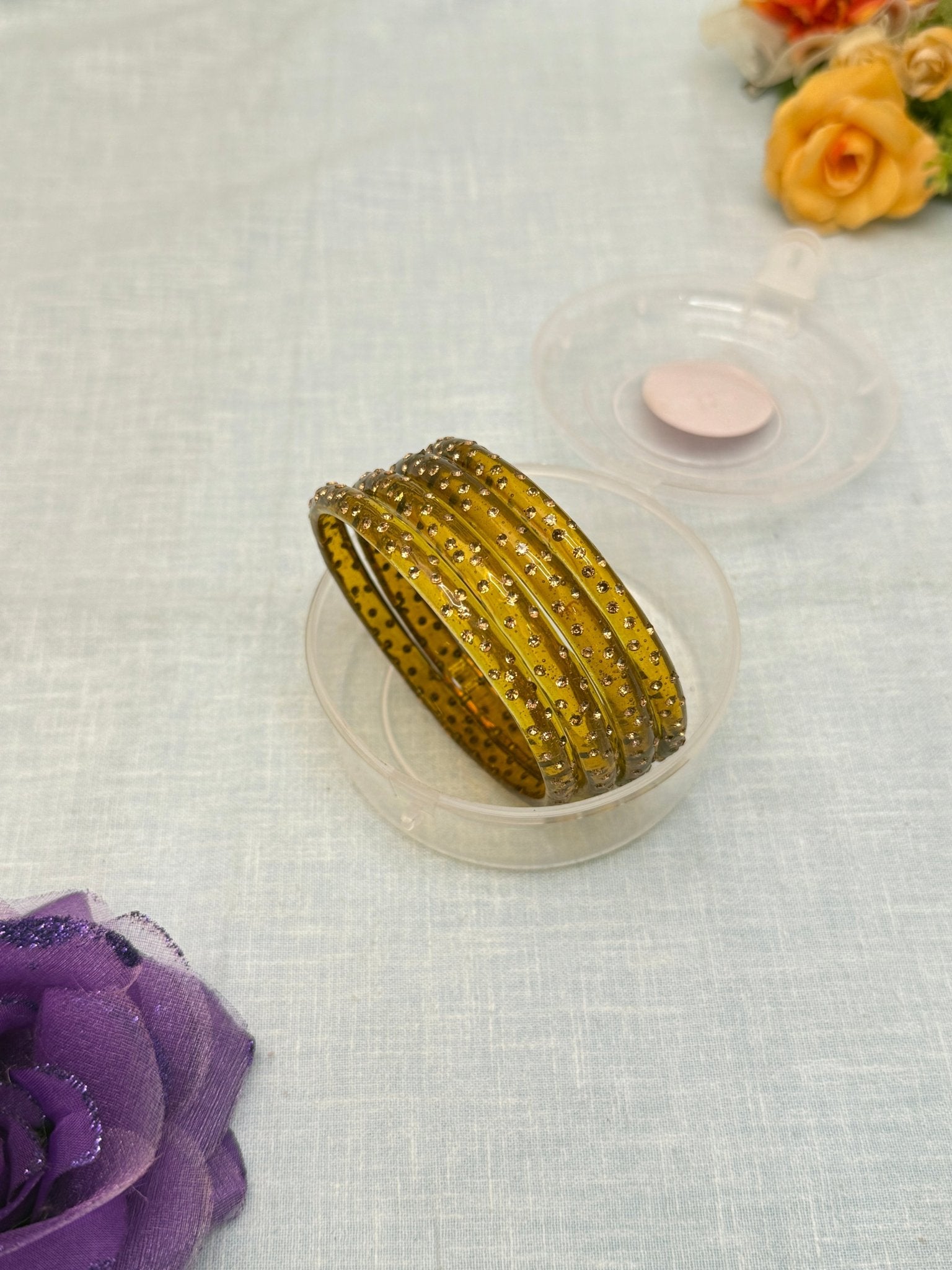 Kada Glass Bangles for Gifting Your Loved Ones - Pack Water Drop - Mahilas