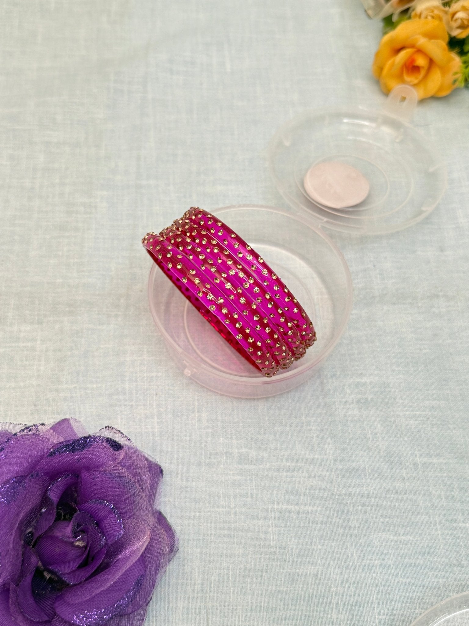 Kada Glass Bangles for Gifting Your Loved Ones - Pack Water Drop - Mahilas