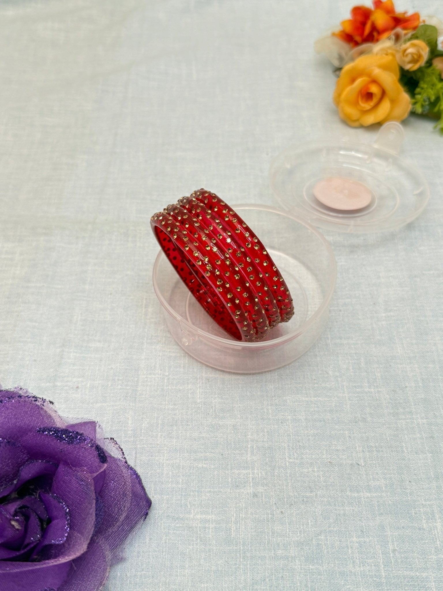 Kada Glass Bangles for Gifting Your Loved Ones - Pack Water Drop - Mahilas