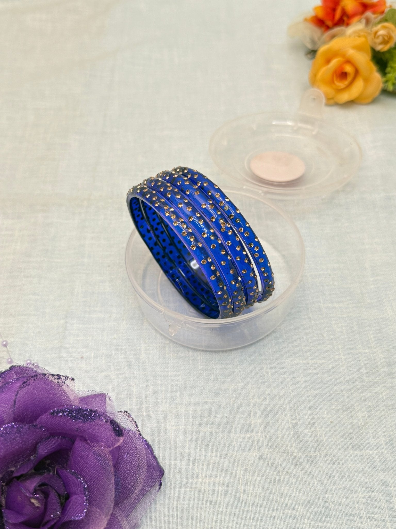 Kada Glass Bangles for Gifting Your Loved Ones - Pack Water Drop - Mahilas