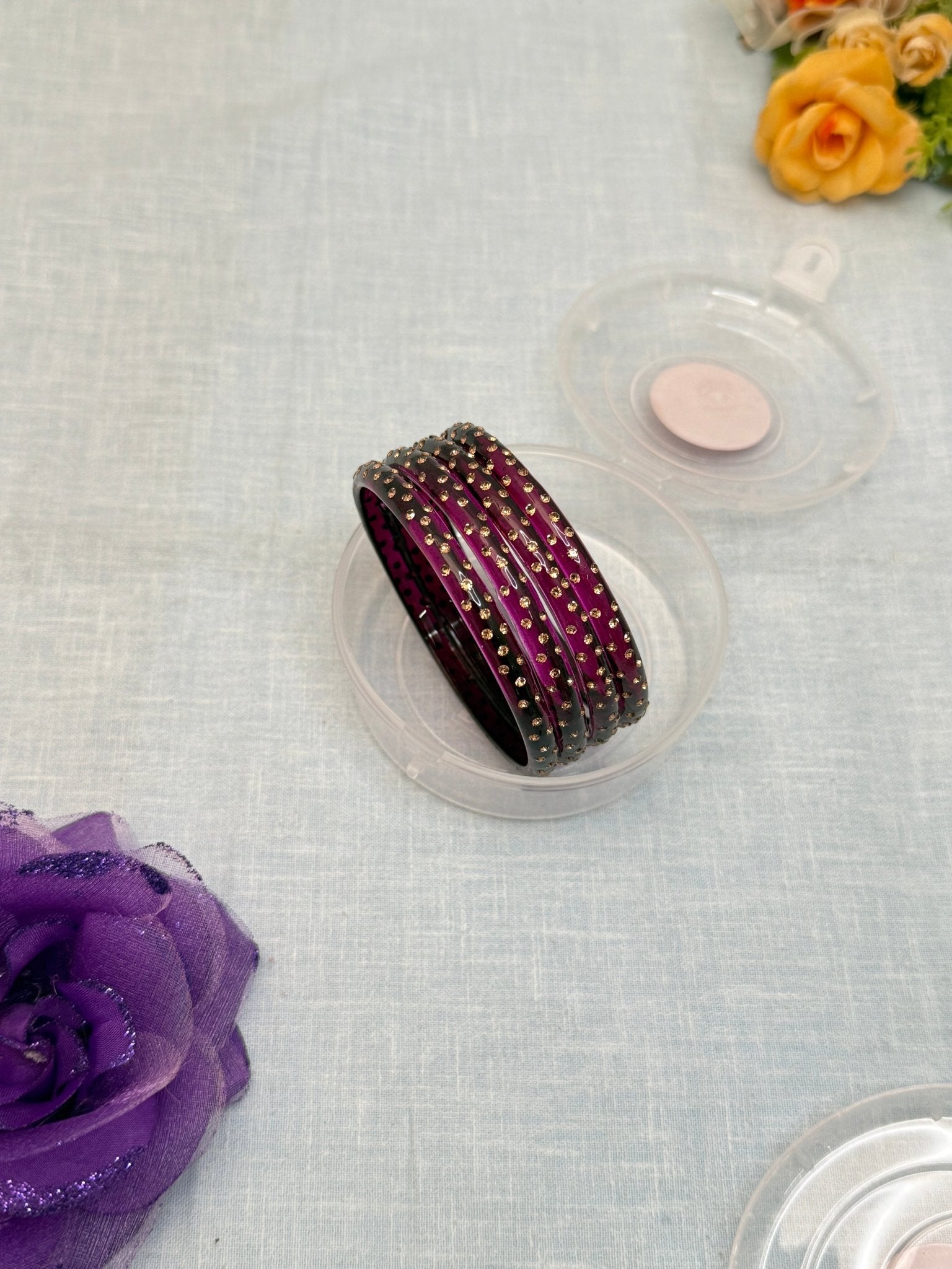 Kada Glass Bangles for Gifting Your Loved Ones - Pack Water Drop - Mahilas