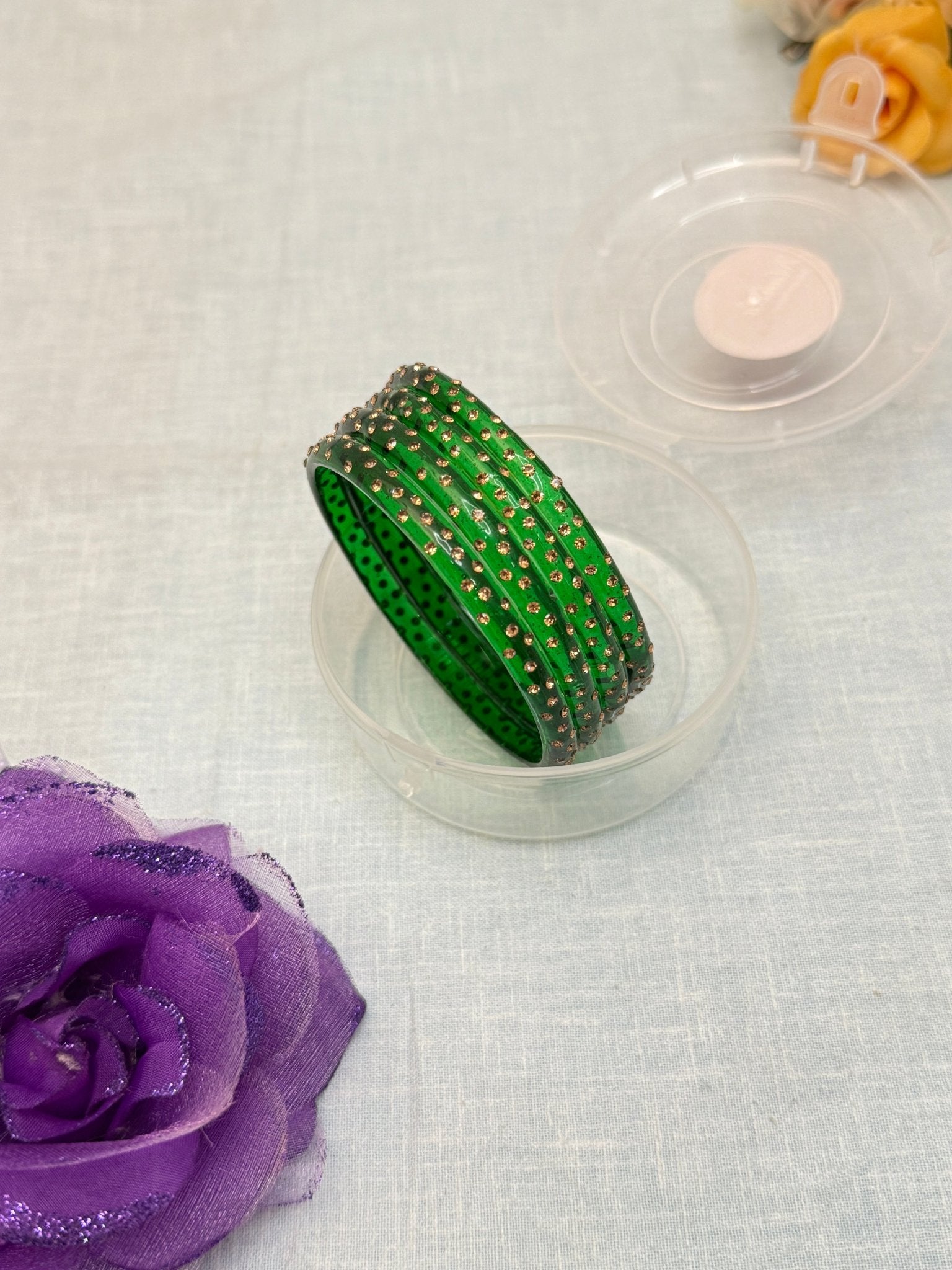 Kada Glass Bangles for Gifting Your Loved Ones - Pack Water Drop - Mahilas