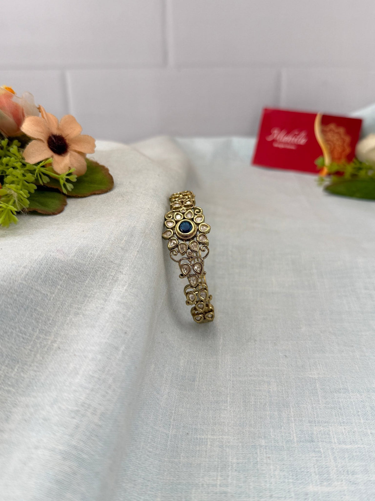 Kundan Bracelet | Open Kada | L0090 - Mahilas