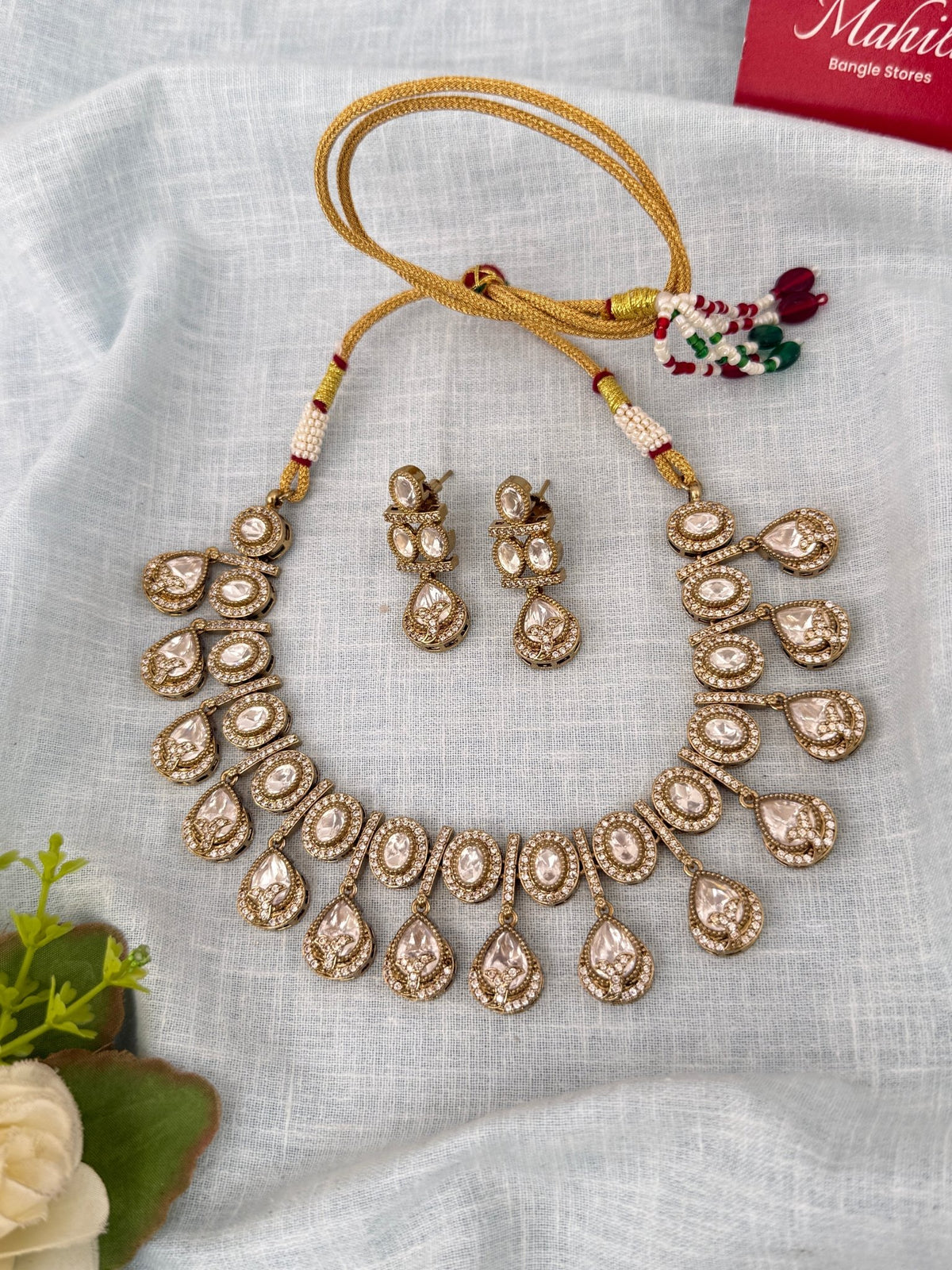 Kundan Designer Necklace Premium Short Set | N0904 - Mahilas
