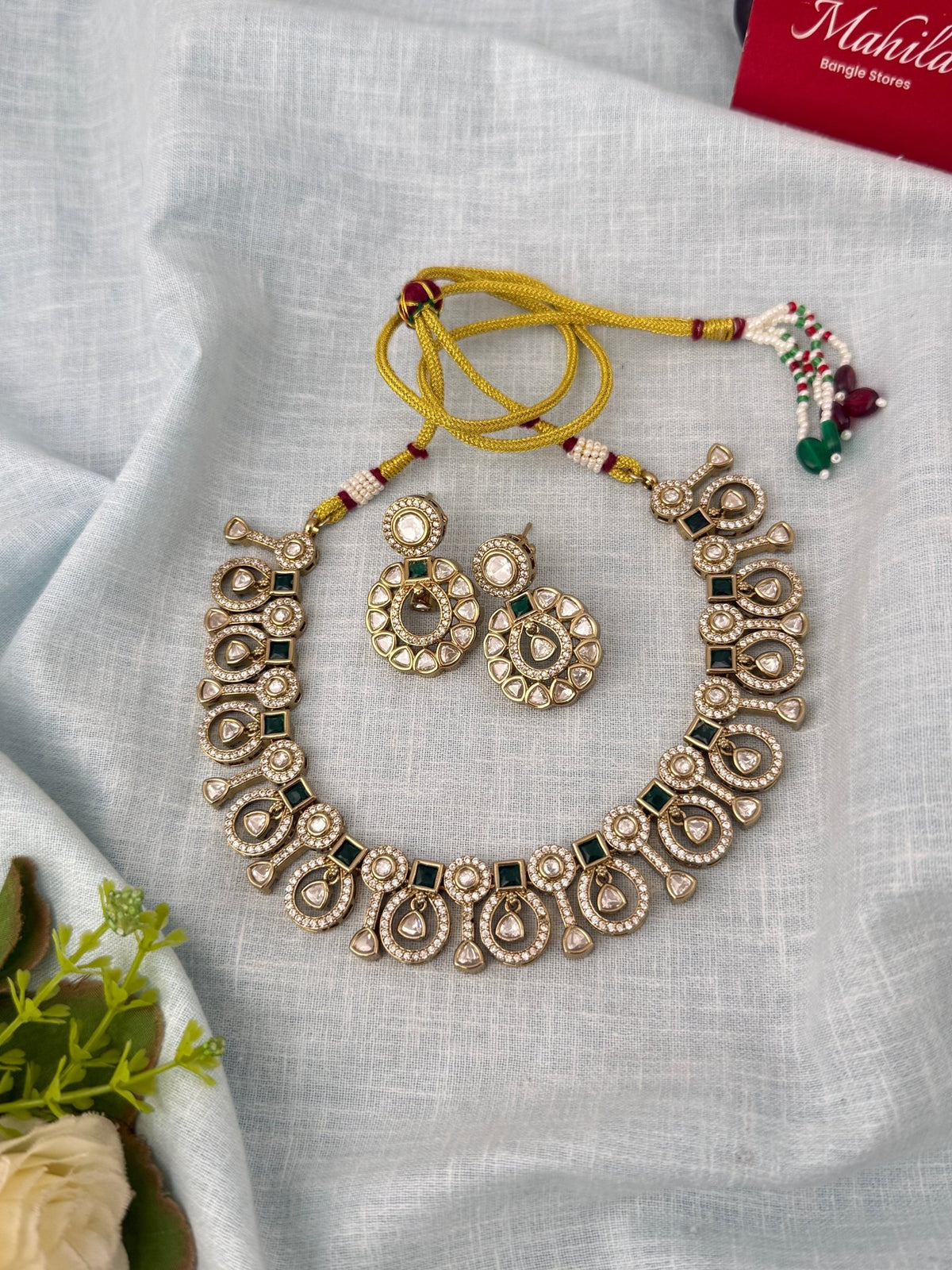 Kundan Designer Necklace Premium Short Set | N0926 - Mahilas