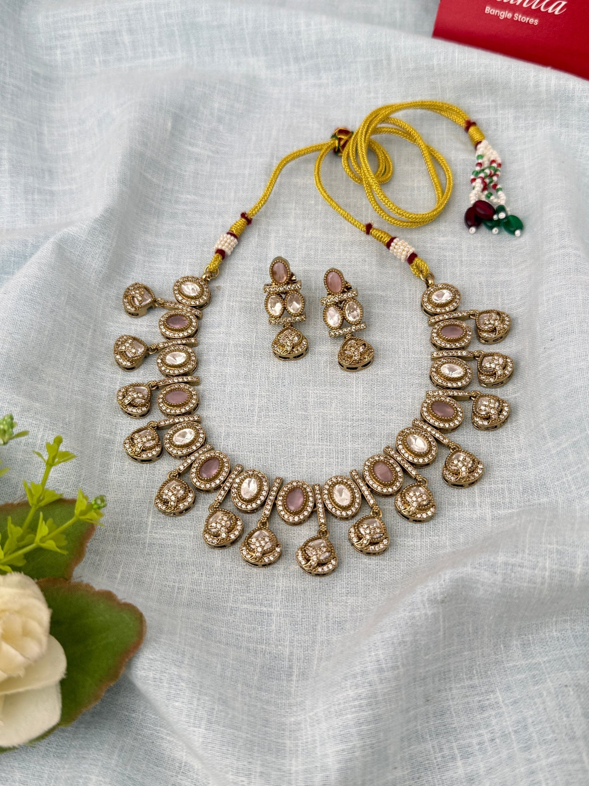Kundan Designer Necklace Premium Short Set | N0974 - Mahilas