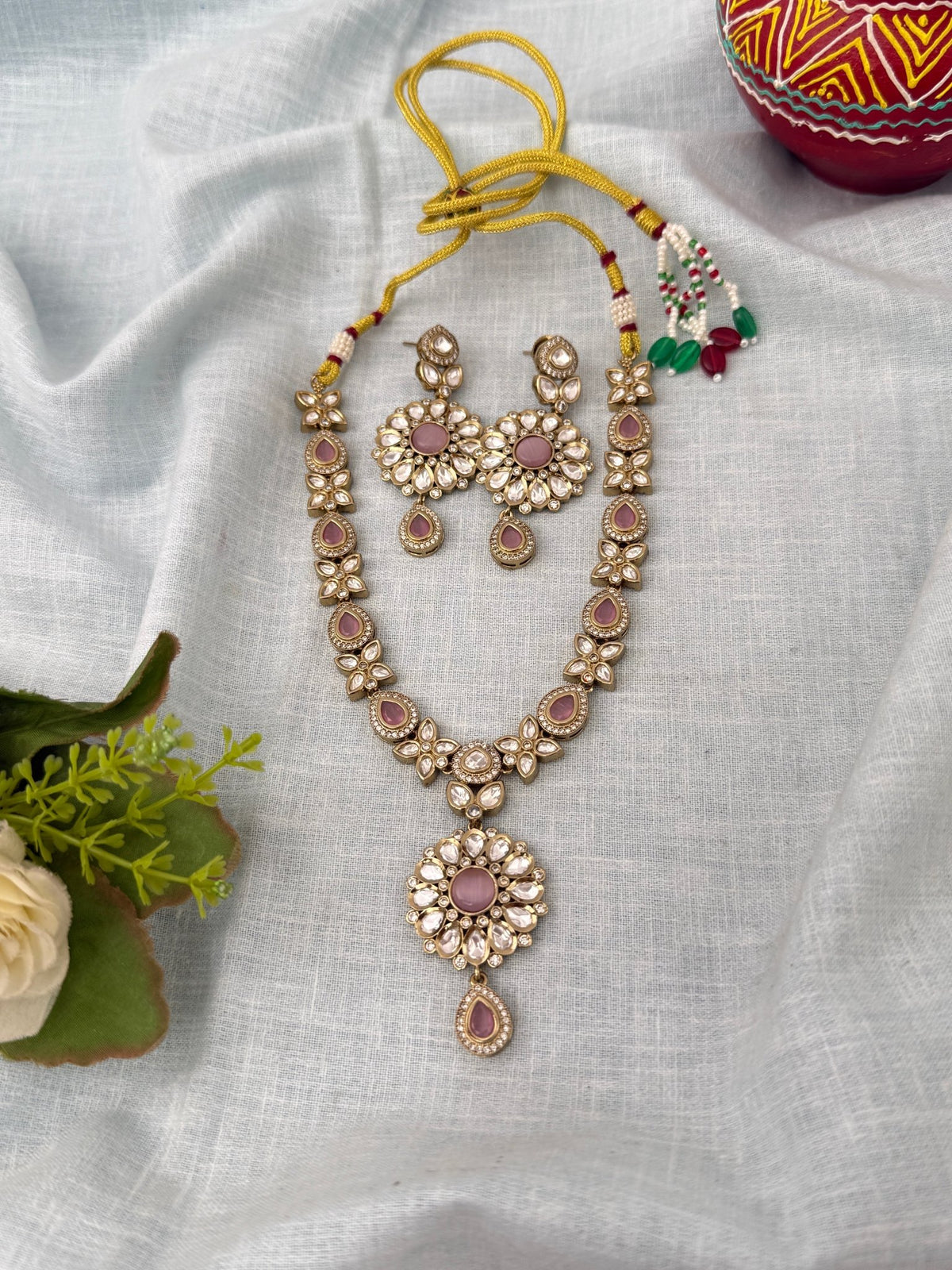 Kundan Designer Necklace Premium Short Set | N1267 - Mahilas