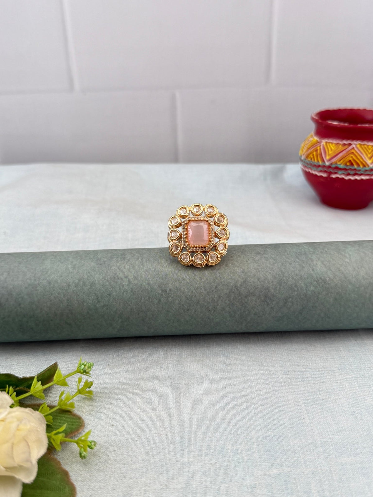 Kundan Finger Ring | F0019 - Mahilas
