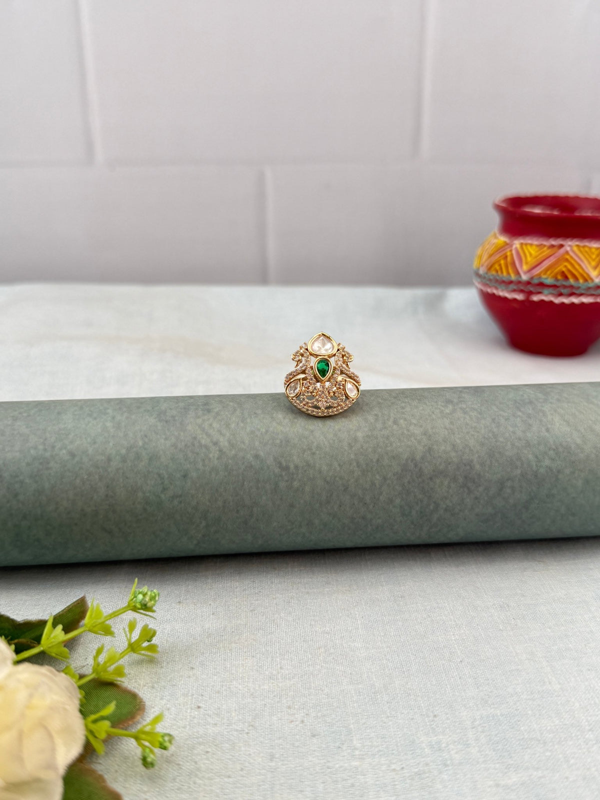 Kundan Finger Ring | F0027 - Mahilas