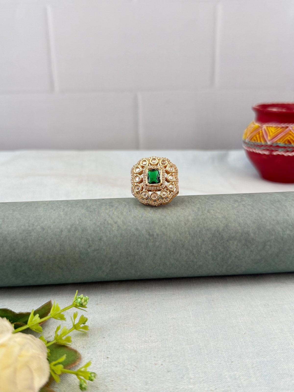 Kundan Finger Ring | F0031 - Mahilas