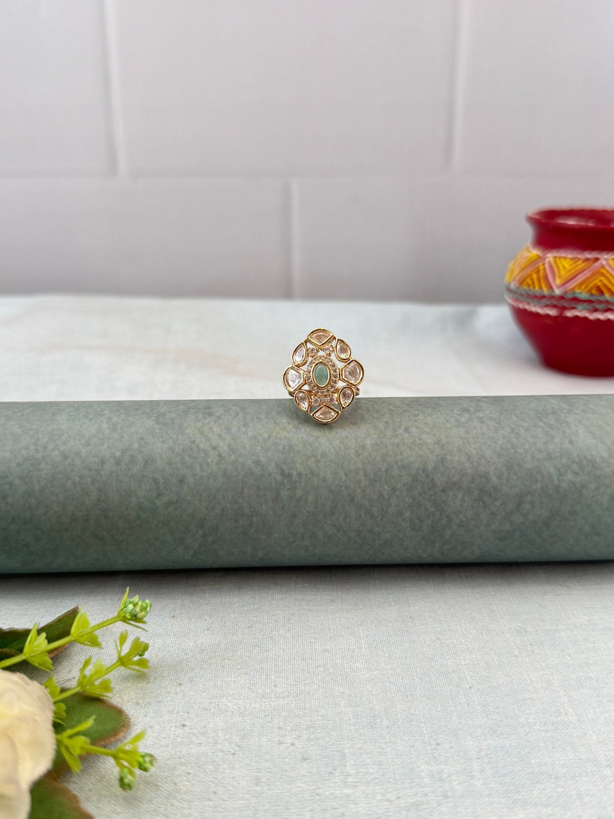 Kundan Finger Ring | F0033 - Mahilas