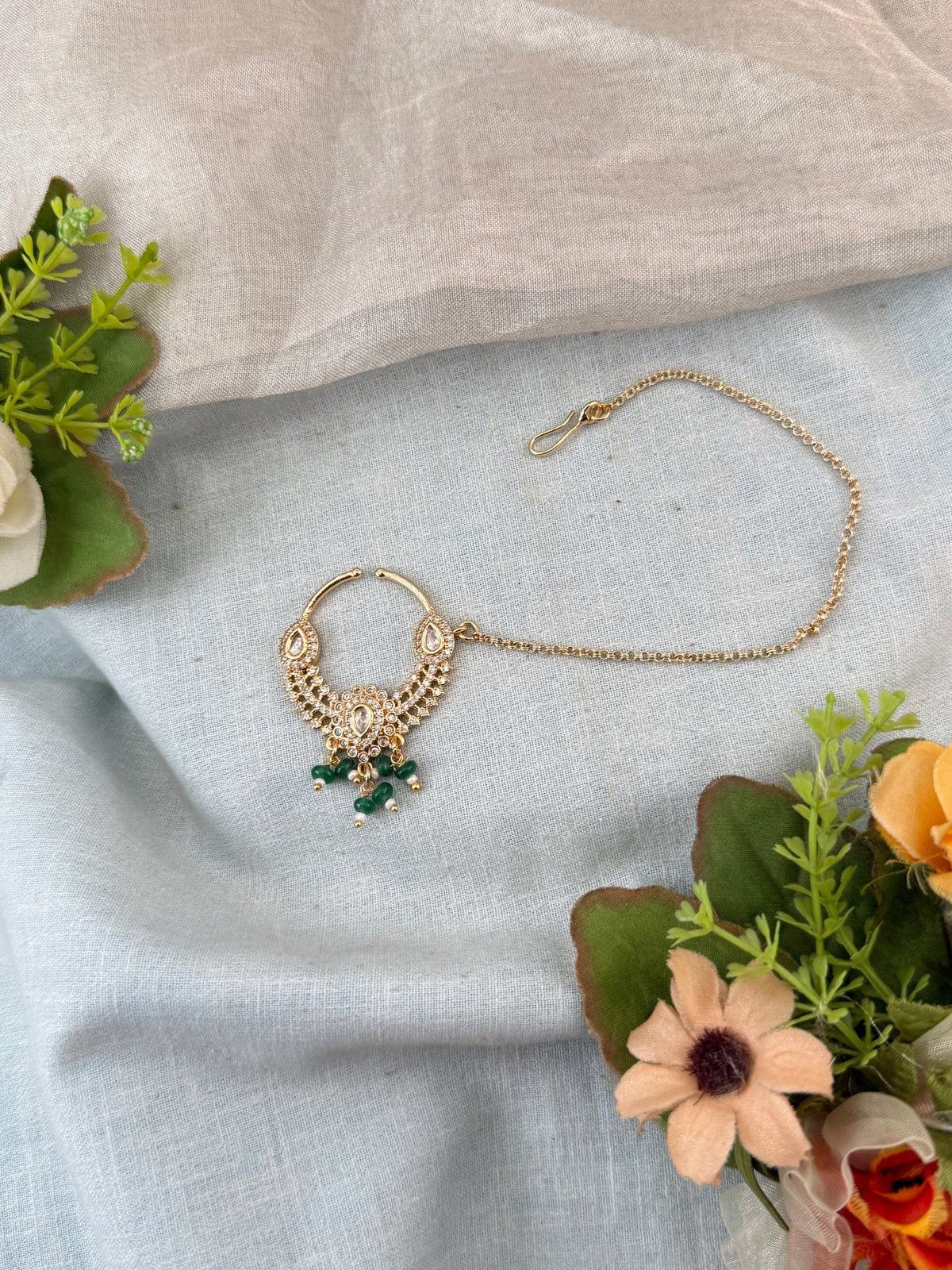 Kundan Nathu Nose Ring | O0003 - Mahilas