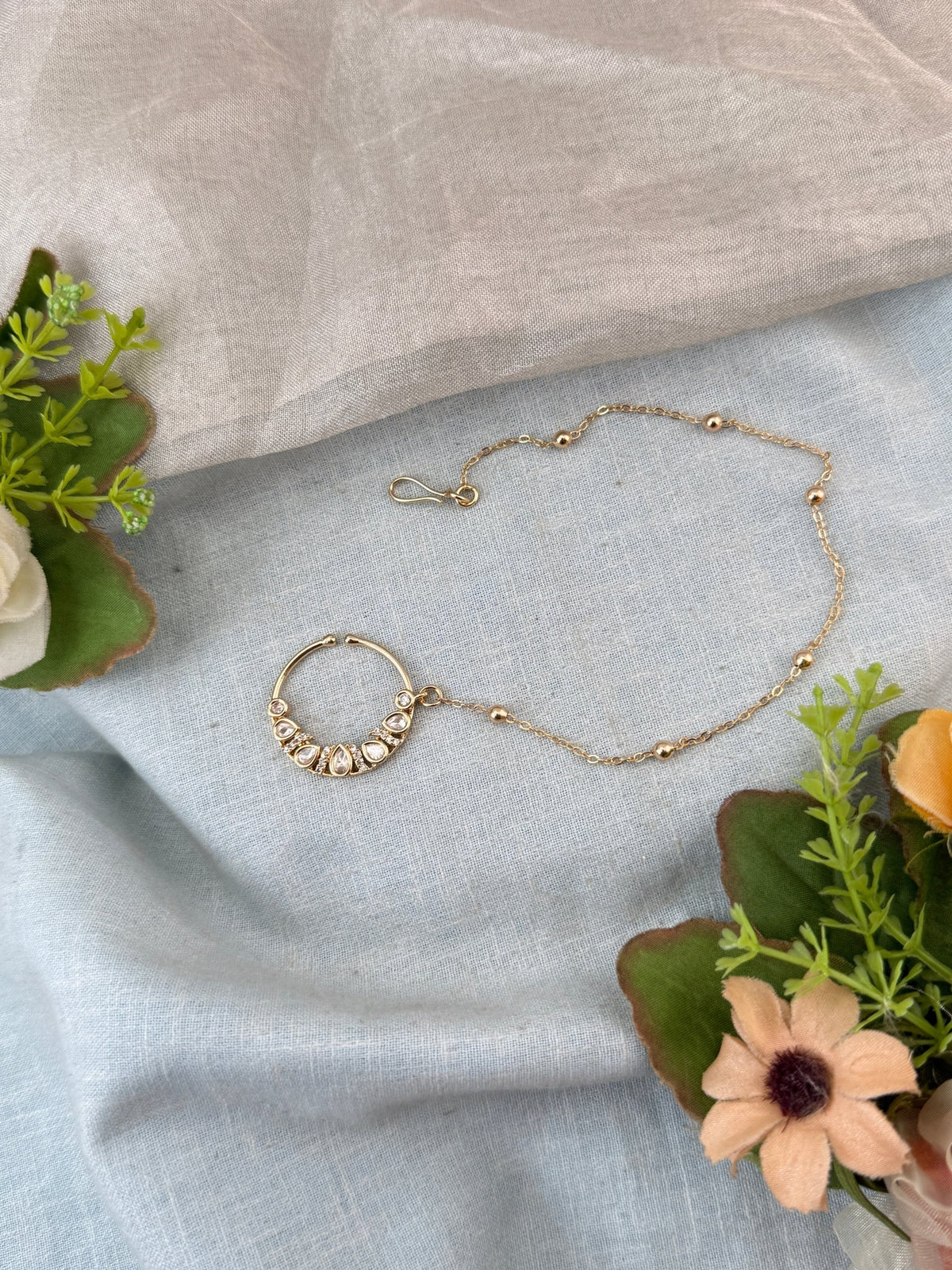 Kundan Nathu Nose Ring | O0012 - Mahilas